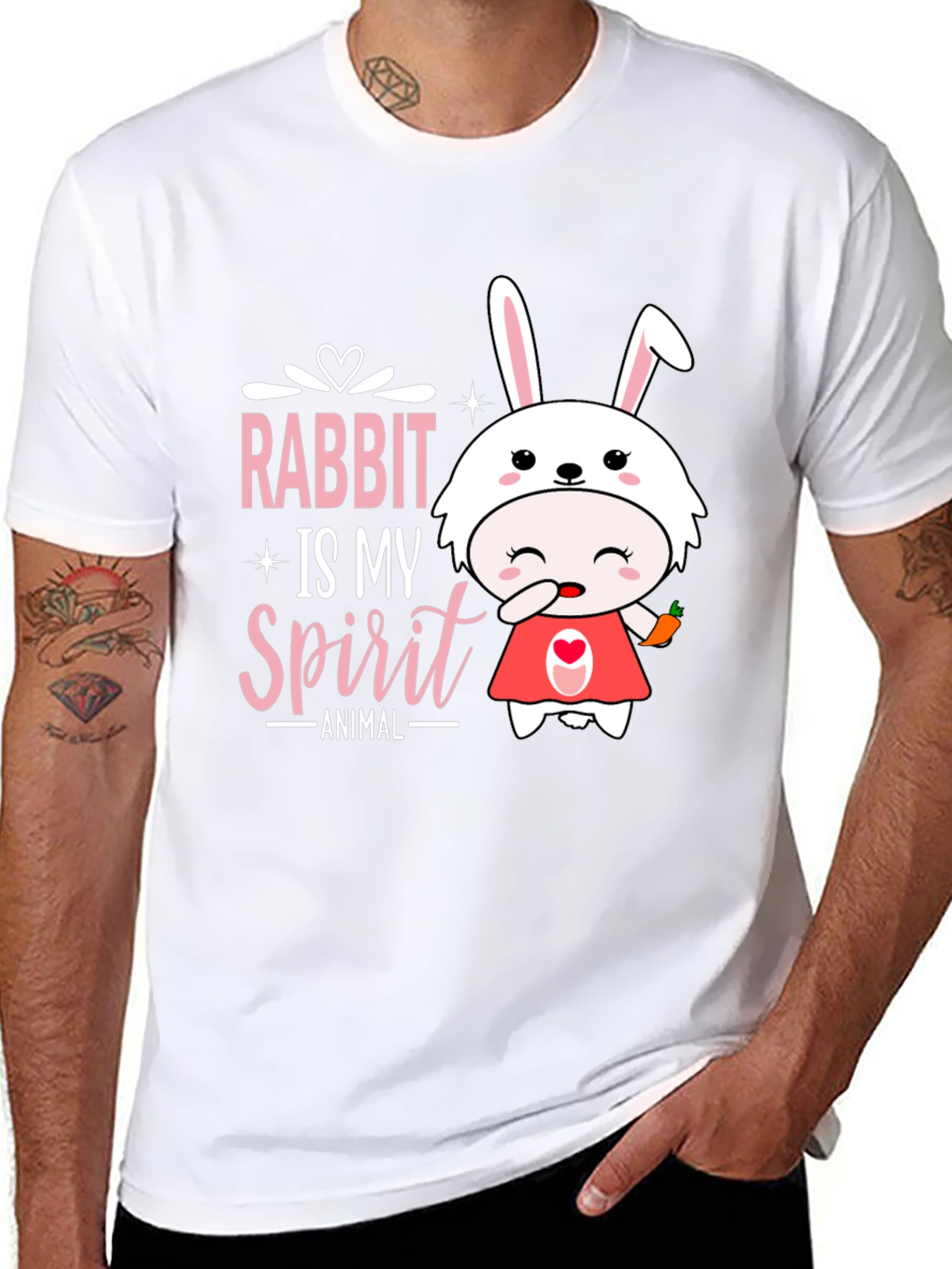 Black Rabbit Is My Spirit Animal T-Shirt view 8