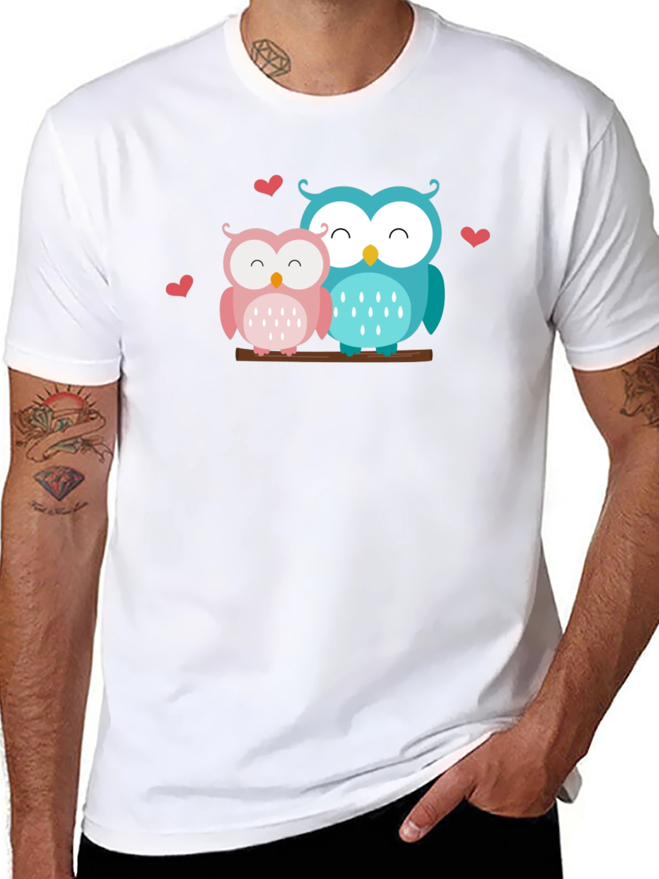 Black Owl Love T-Shirt view 8