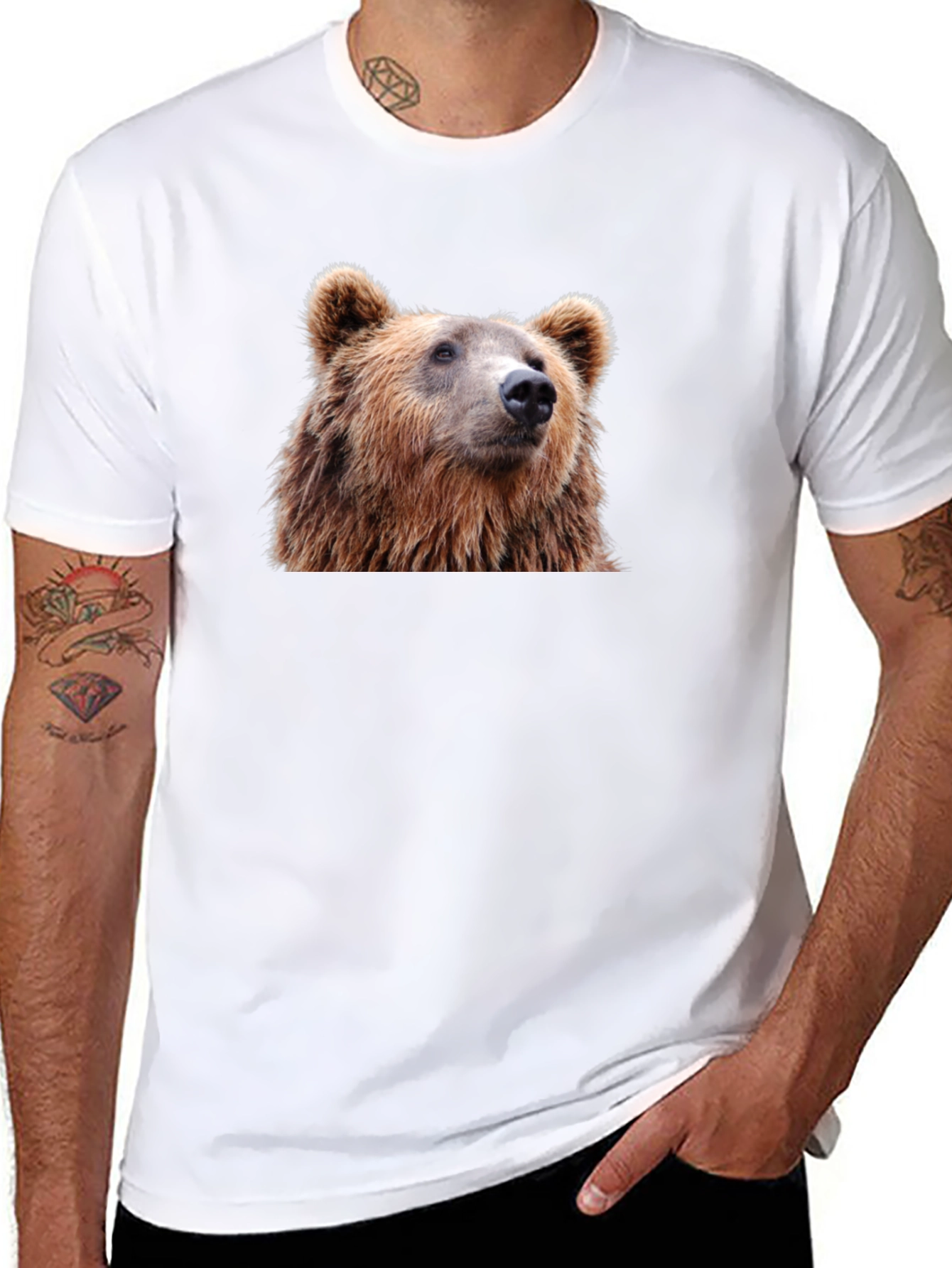 Black Bear Graphic Black T-Shirt view 8