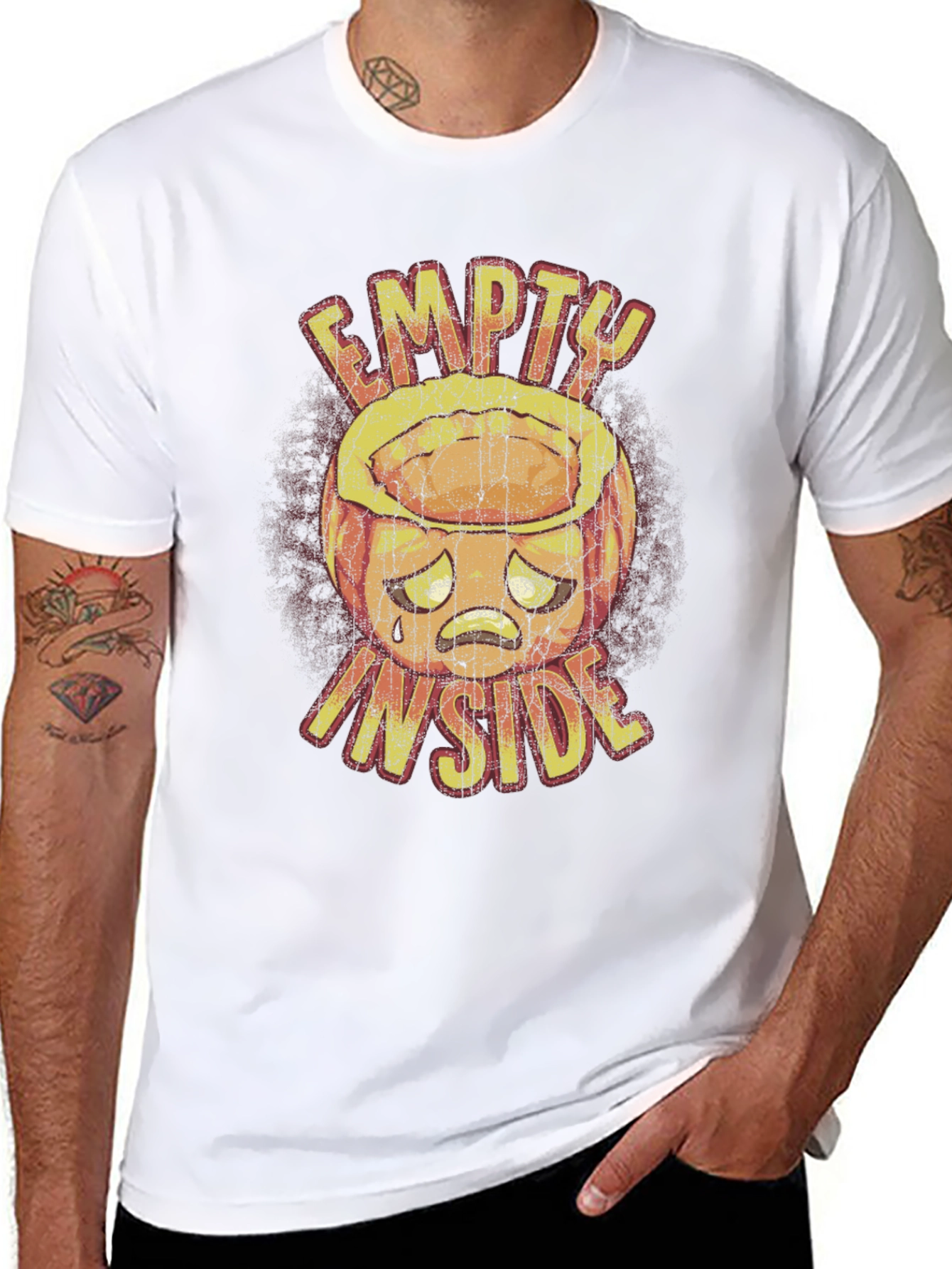 Black Empty Inside Graphic T-Shirt view 8