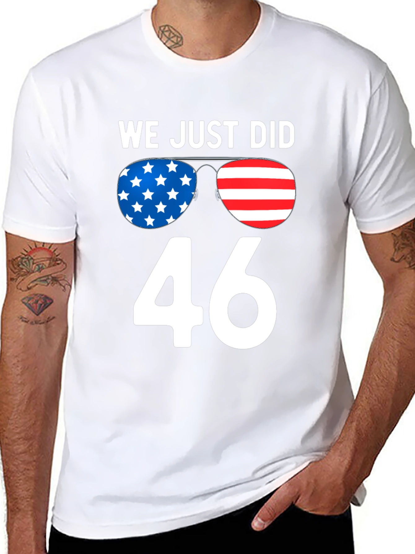 Black We Just Did 46 T-Shirt, Patriotic Design view 8