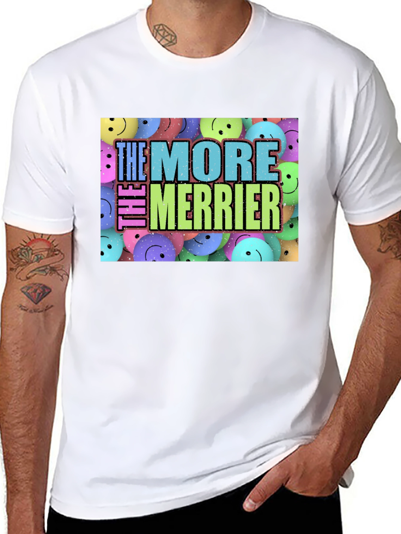 Black The More The Merrier Graphic T-Shirt view 8