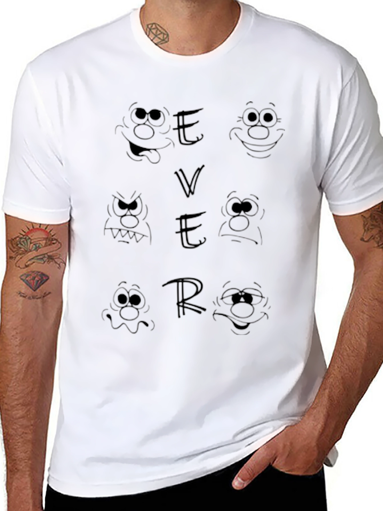 Black Funny Expressions T-Shirt view 8