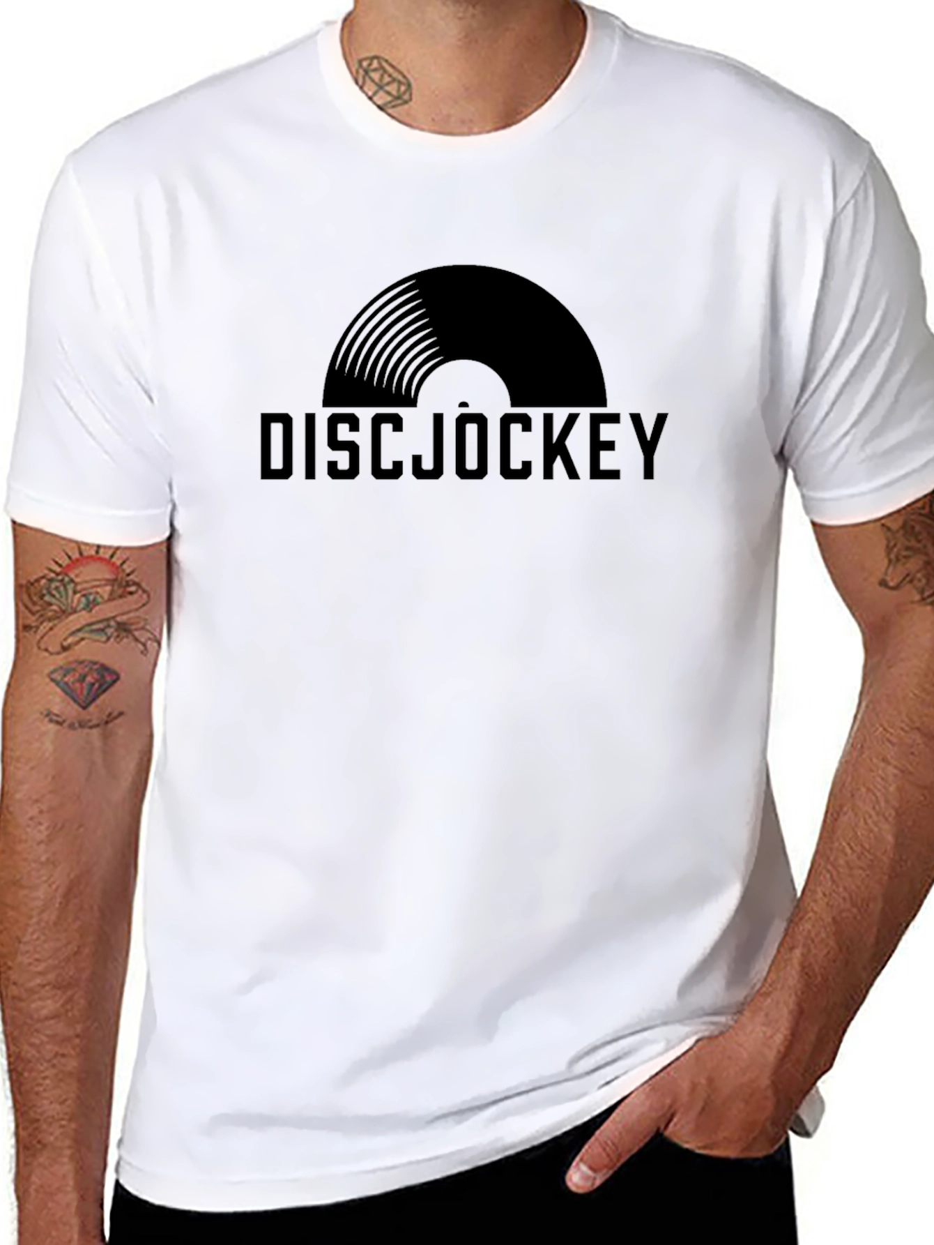 Black Disc Jockey Graphic Tee - Black view 8