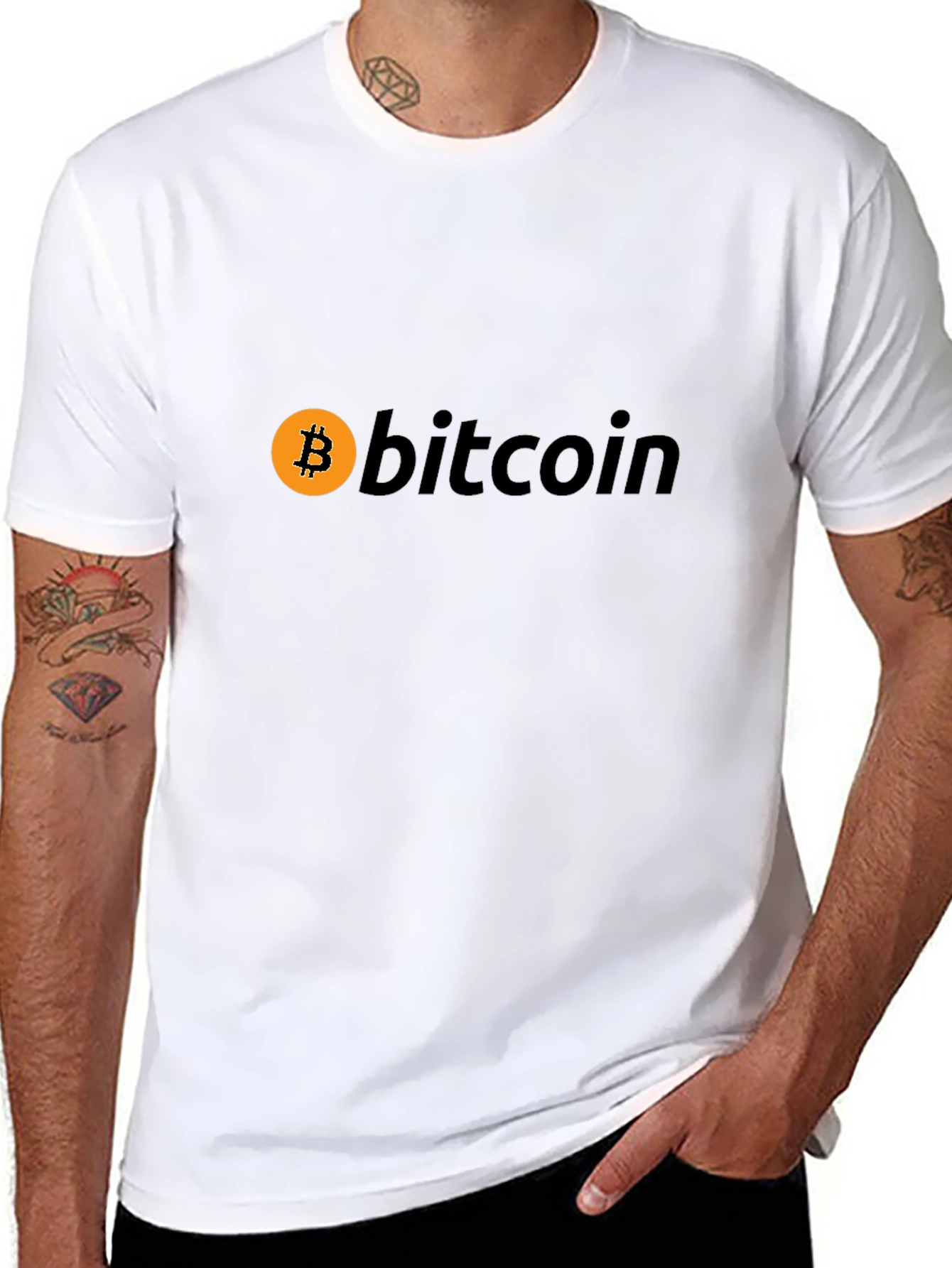 Black Bitcoin Graphic Tee - Crypto Enthusiast Shirt view 8