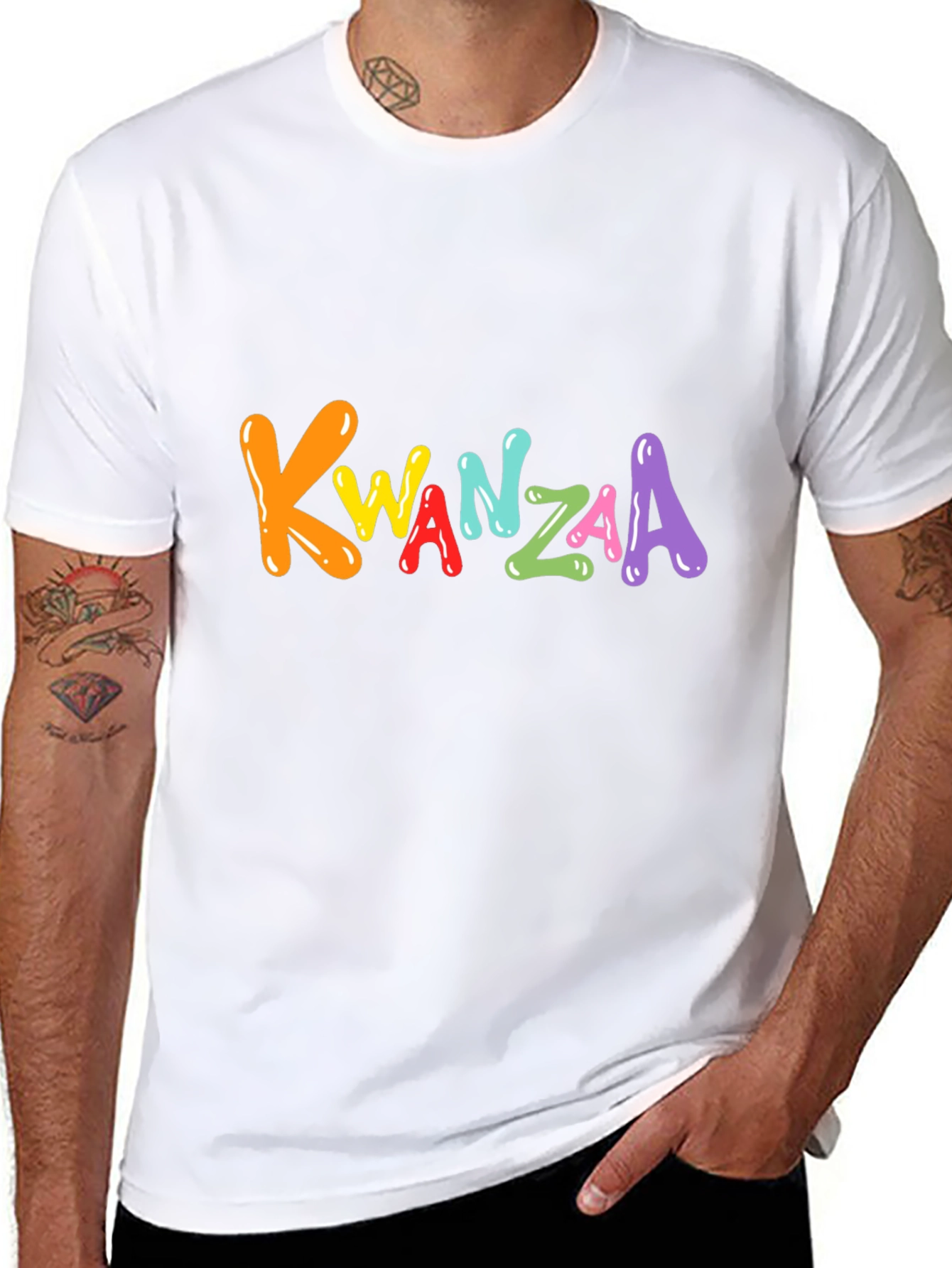 Kwanzaa Graphic Tee - Black Holiday T-Shirt - 8