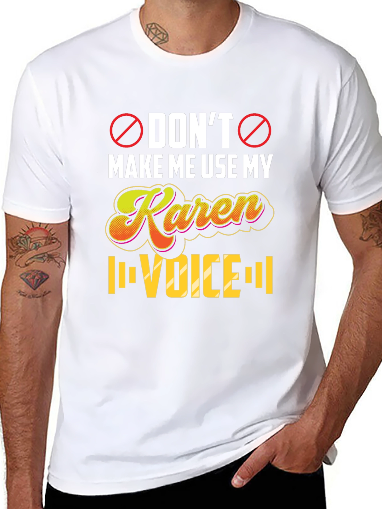 Black Don't Make Me Use My Karen Voice T-Shirt view 8