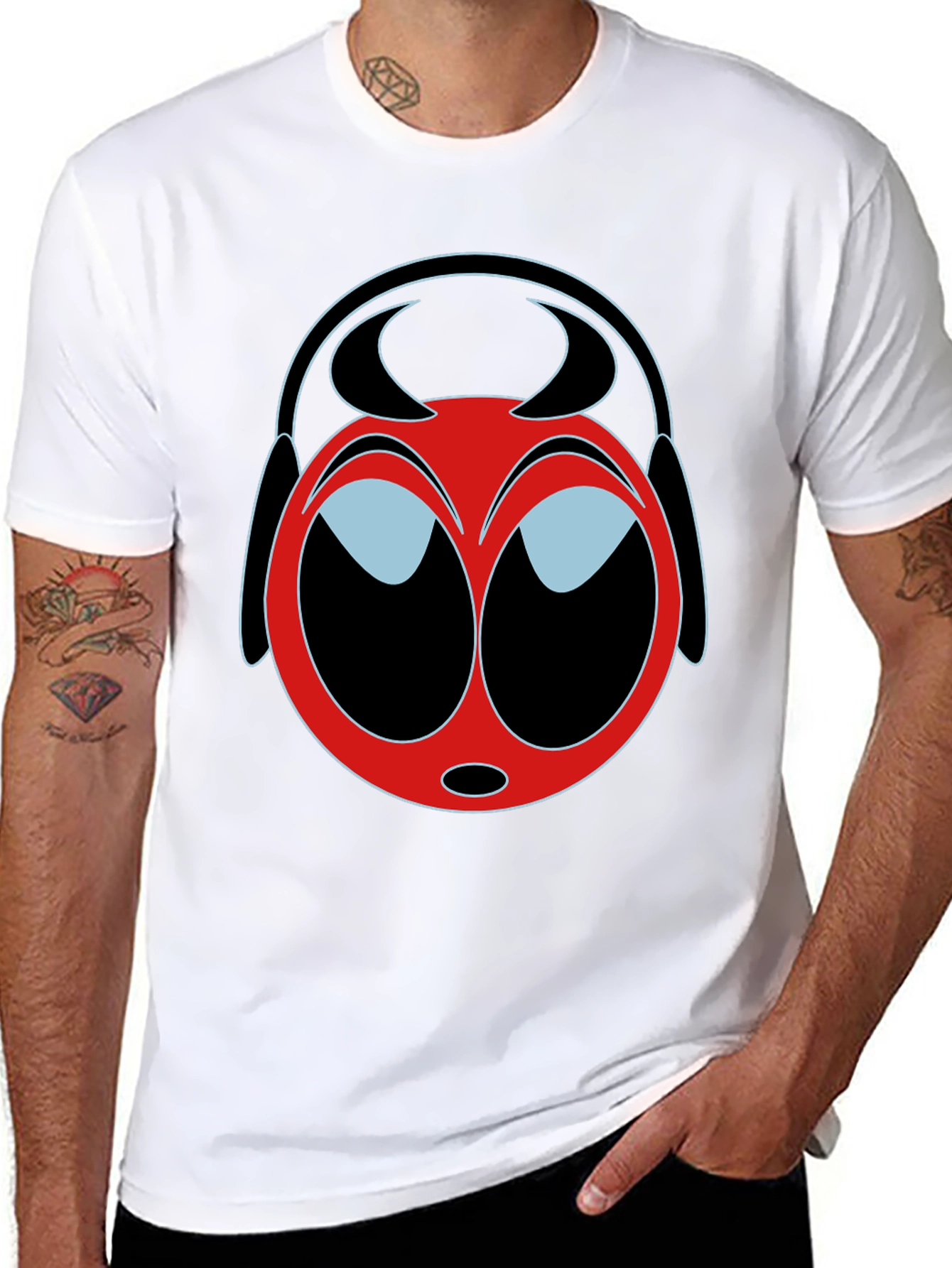 Black Cartoon Devil T-Shirt - Quirky Graphic Tee view 8