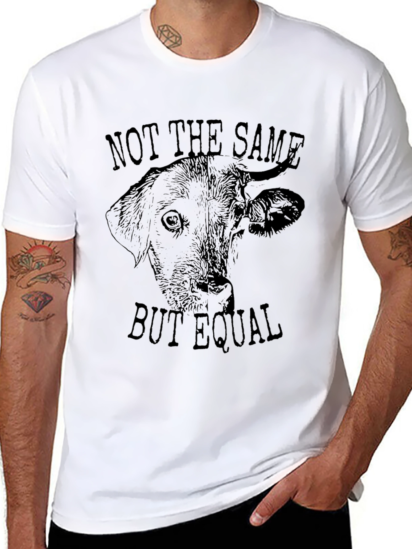 Black Not The Same But Equal Graphic T-Shirt view 8