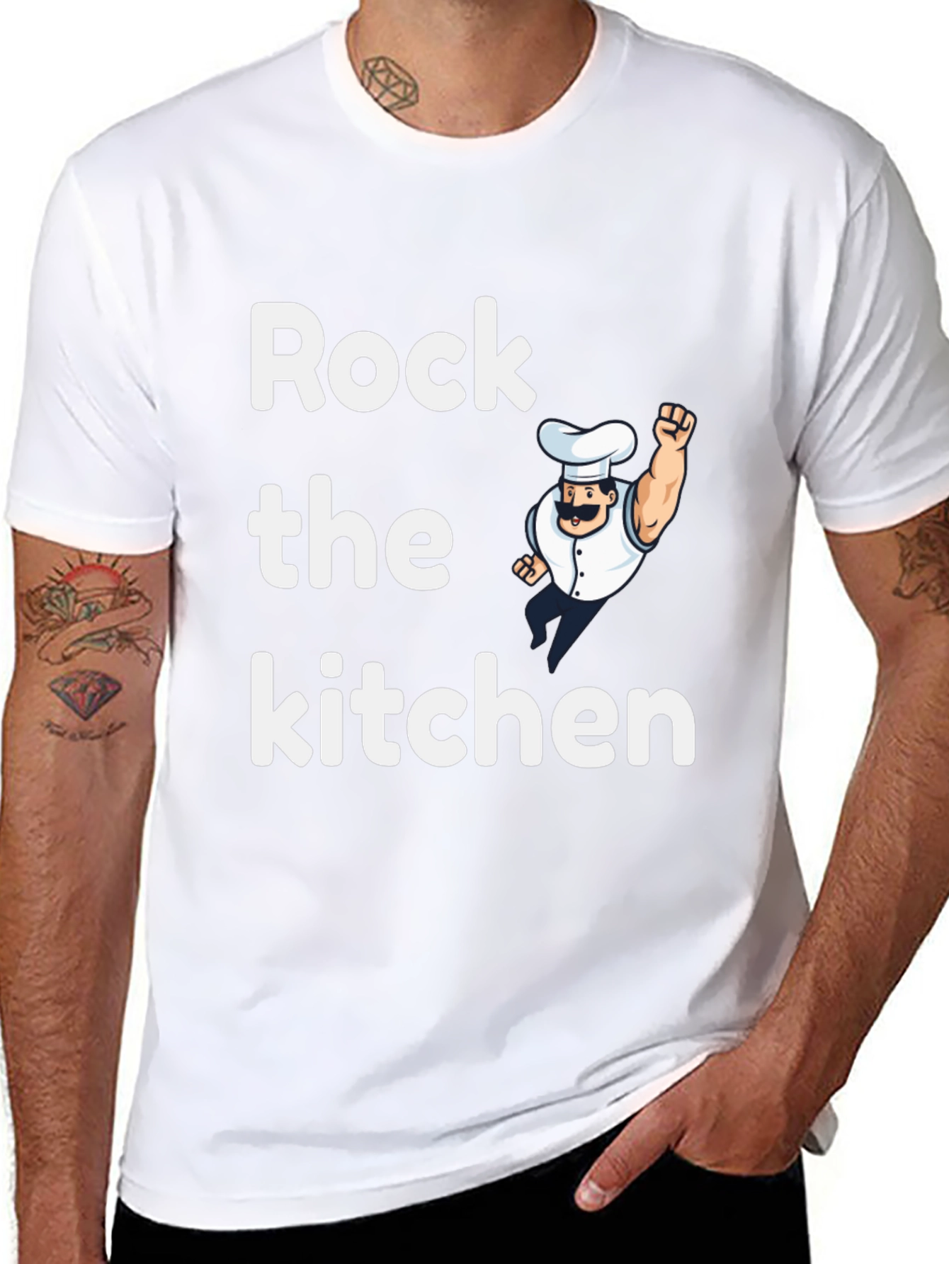 Black Rock the Kitchen T-Shirt Chef Design view 8