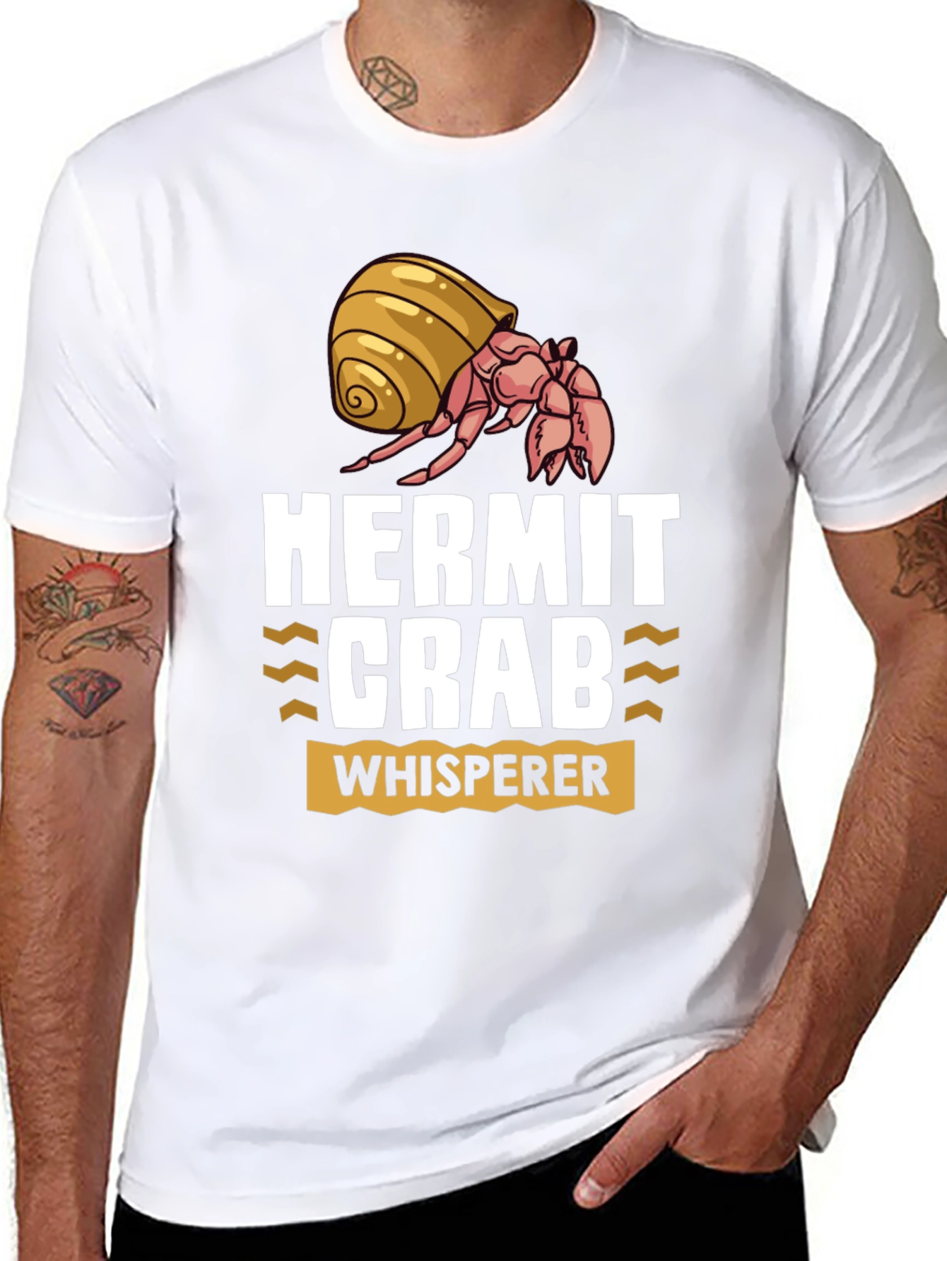 Black Hermit Crab Whisperer Graphic T-Shirt view 8