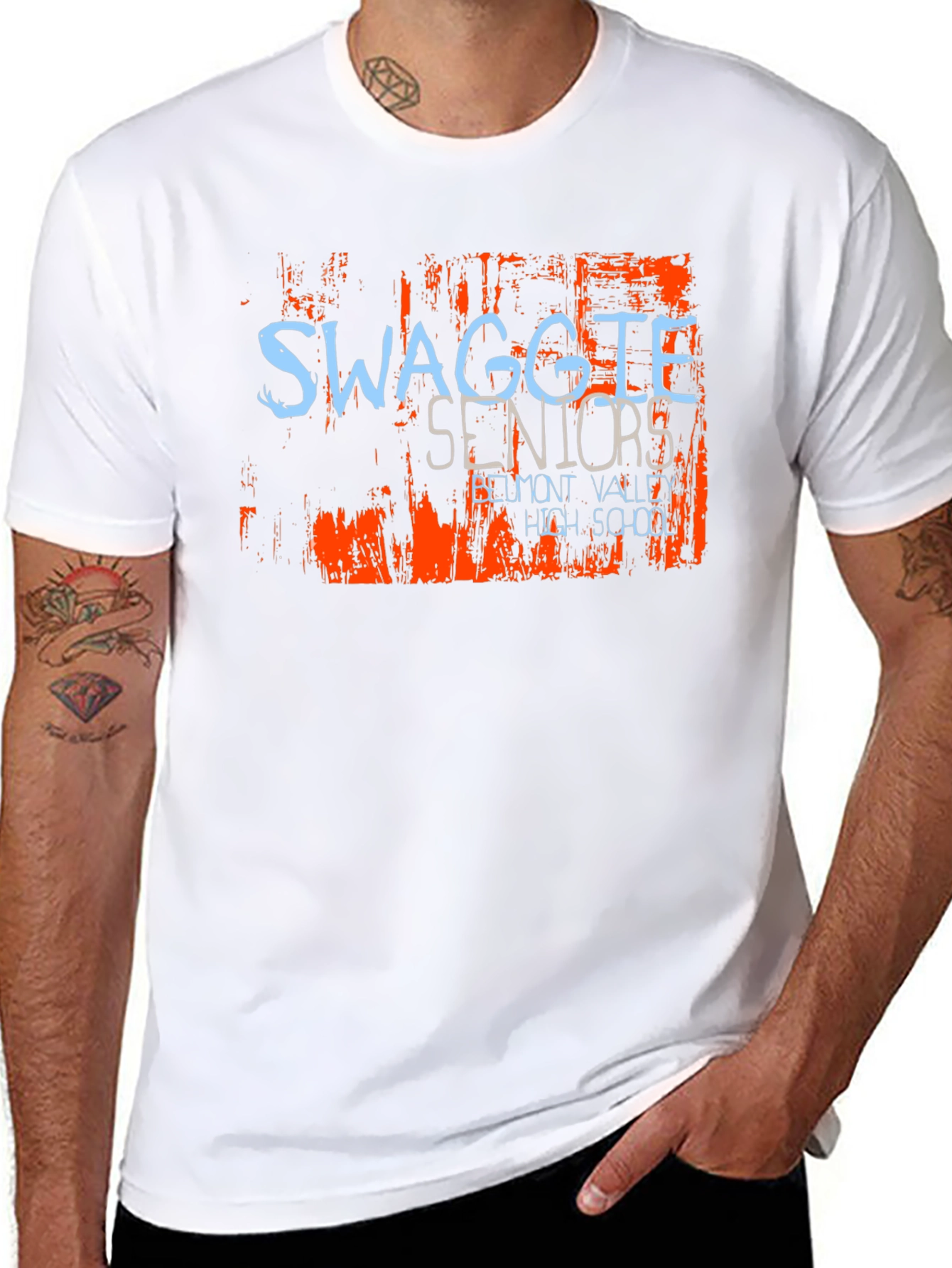 Black Swaggle Seniors High School Black T-Shirt view 8