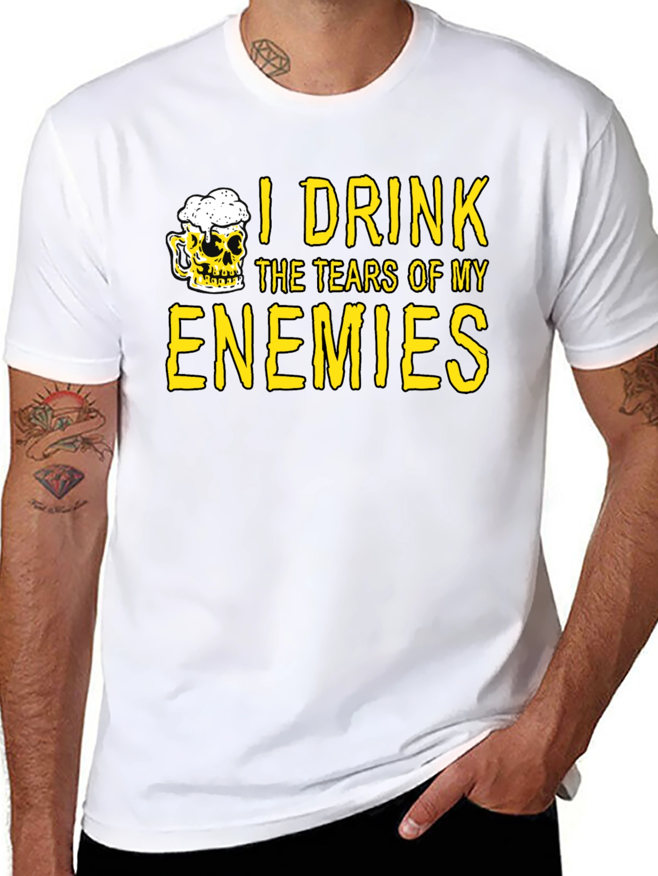 Black I Drink the Tears of My Enemies T-Shirt view 8