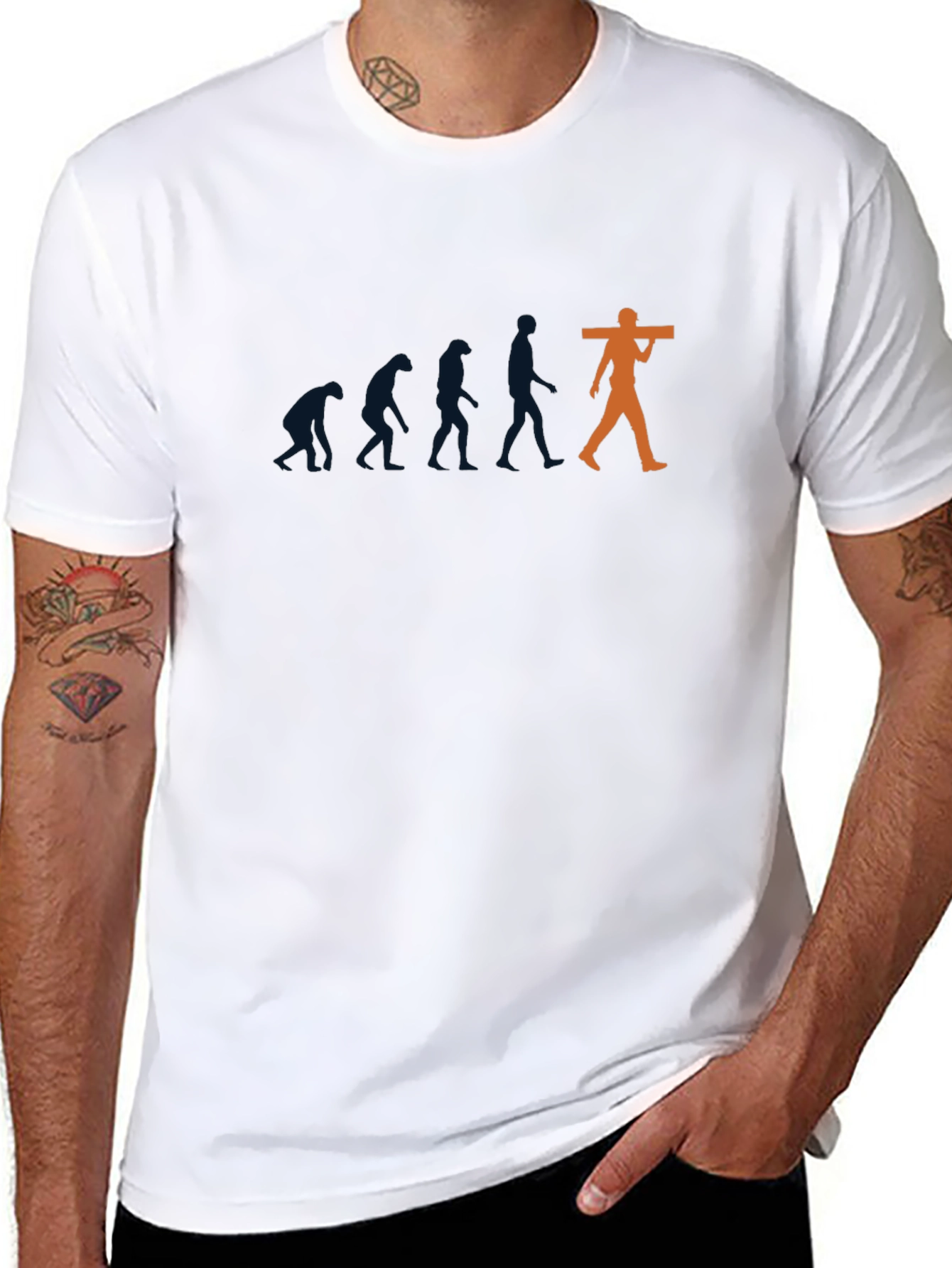 Black Evolution of a Tradesman T-Shirt - Funny & Unique view 8