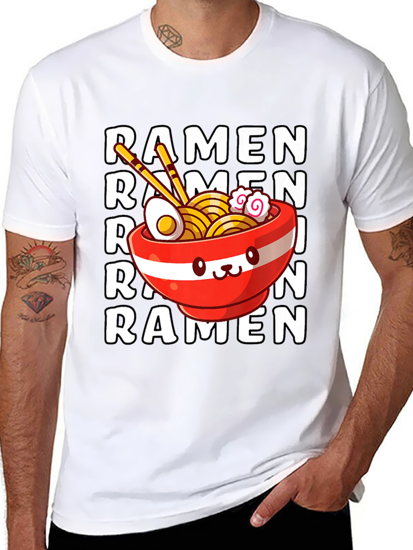 Black Ramen Lover Graphic T-Shirt view 8