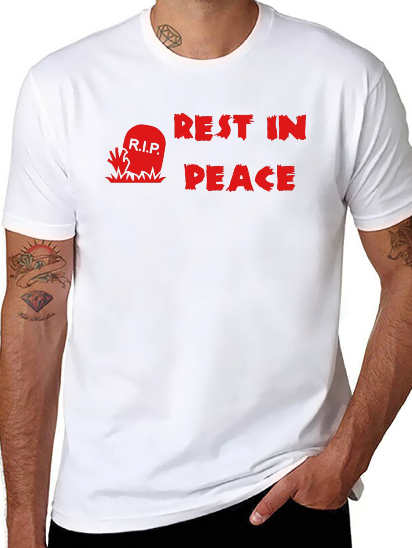 Black Rest In Peace Graphic Tee - Black T-Shirt view 8