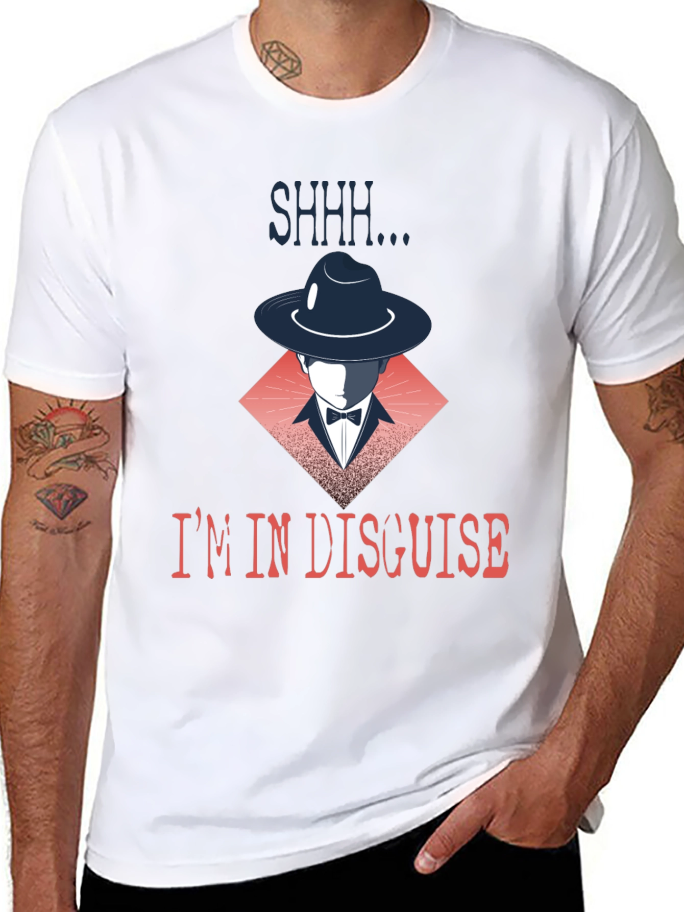 Black I'm in Disguise Graphic T-Shirt view 8