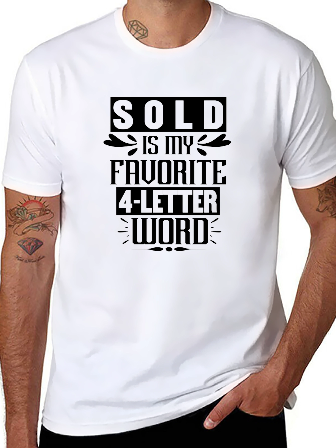 Black "SOLD" Favorite 4-Letter Word Graphic Tee view 8