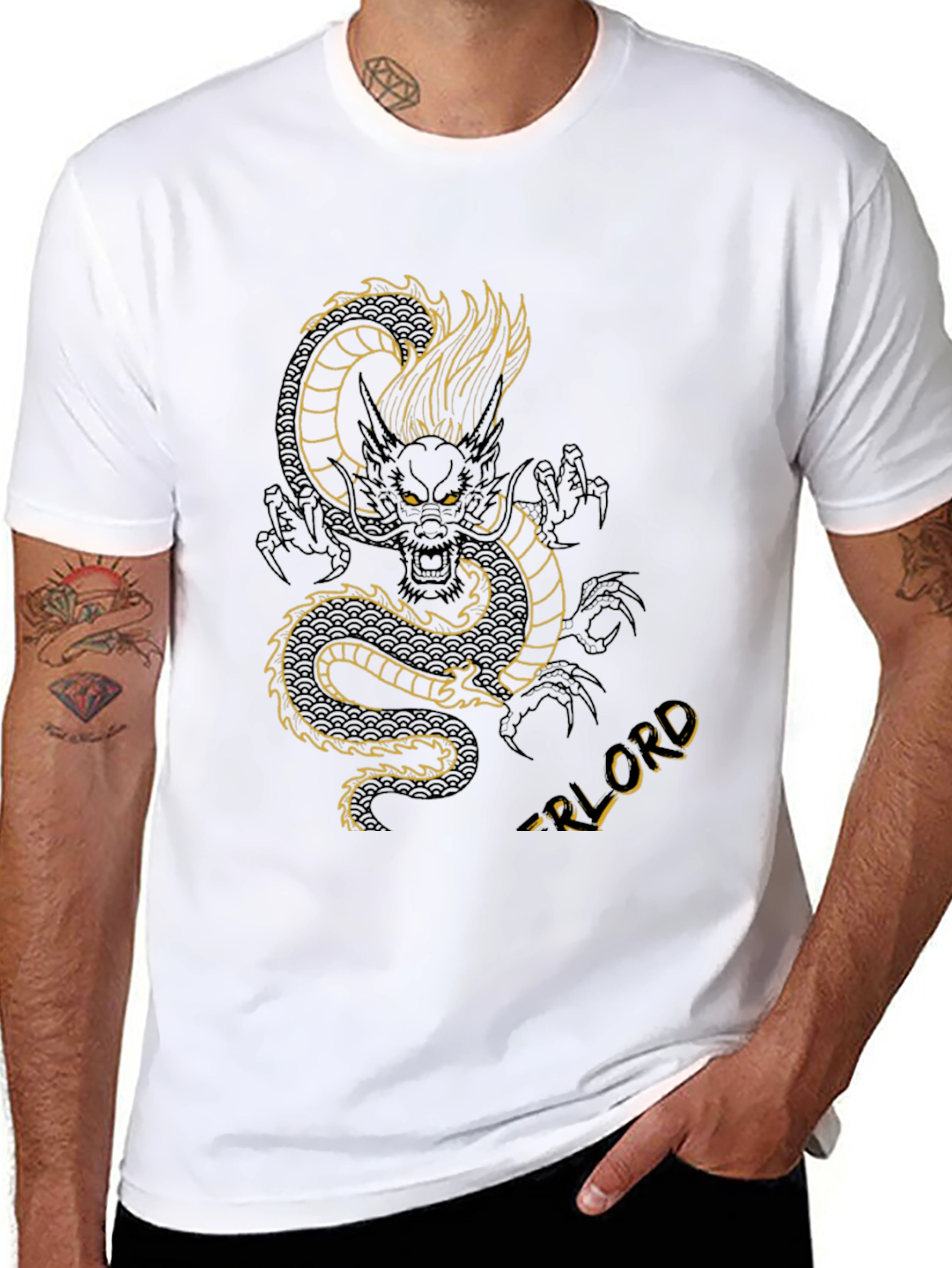 Black Dragon Lord Black T-Shirt view 8