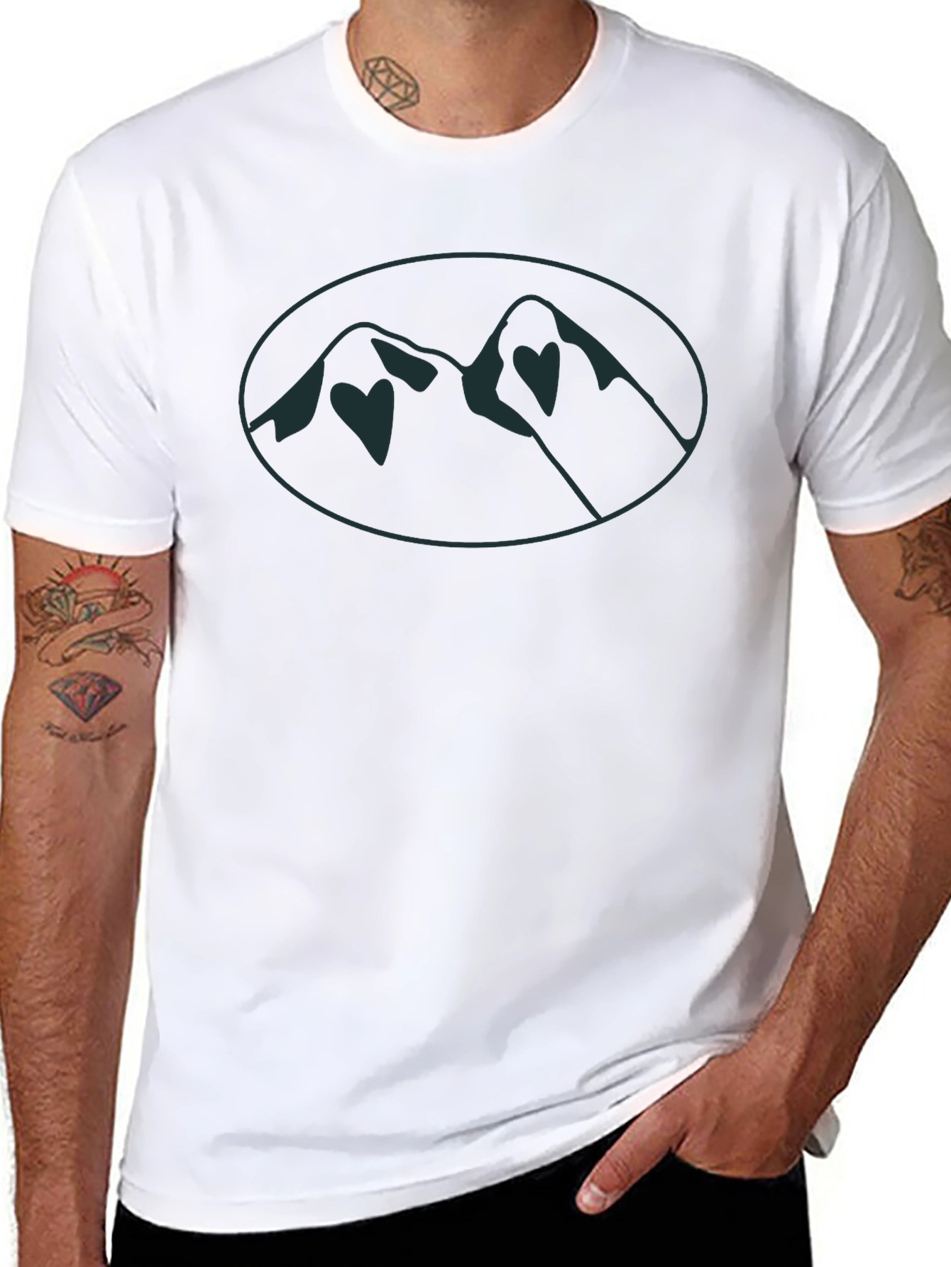 Black Mountain Peak Graphic Tee - Black Casual Shirt view 8