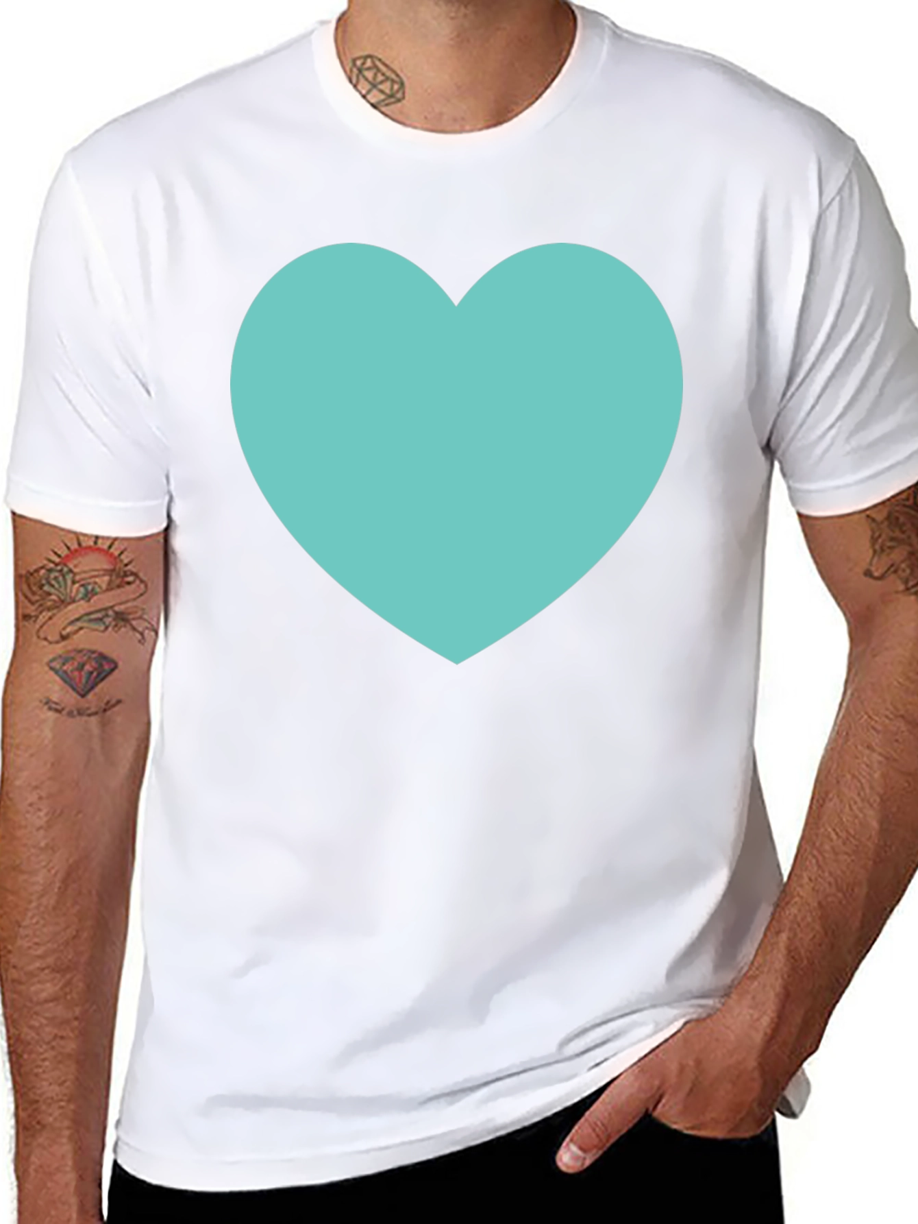 Black Heart Graphic T-Shirt - Modern Casual Tee view 8