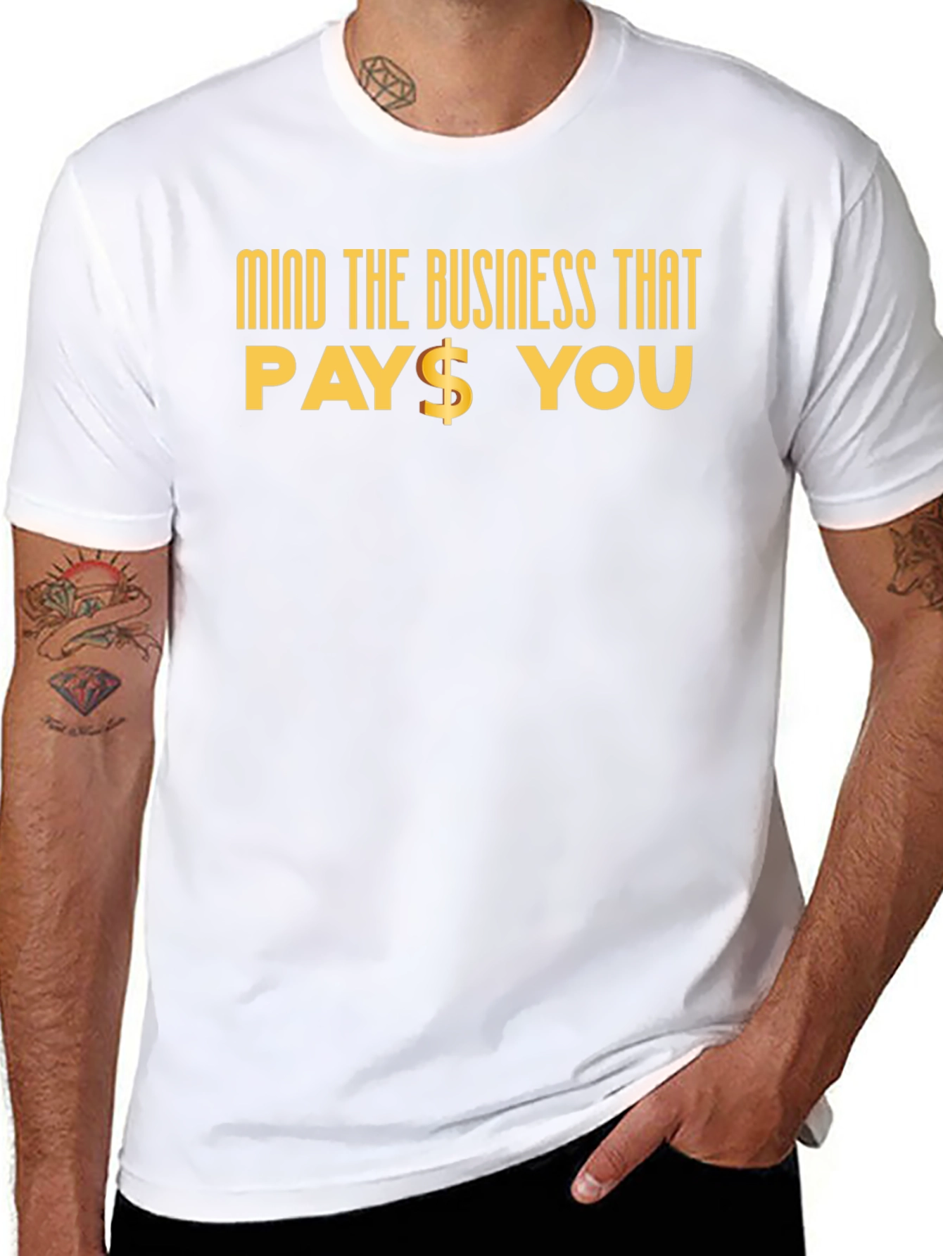 Black Mind The Business That Pays You Graphic Tee view 8