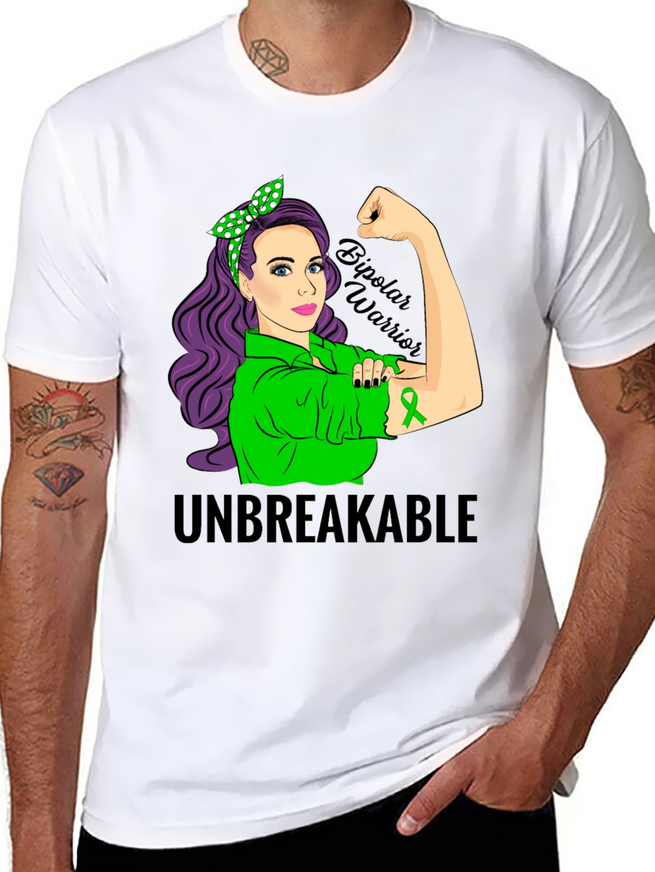 Unbreakable Bipolar Warrior Awareness T-Shirt - 8