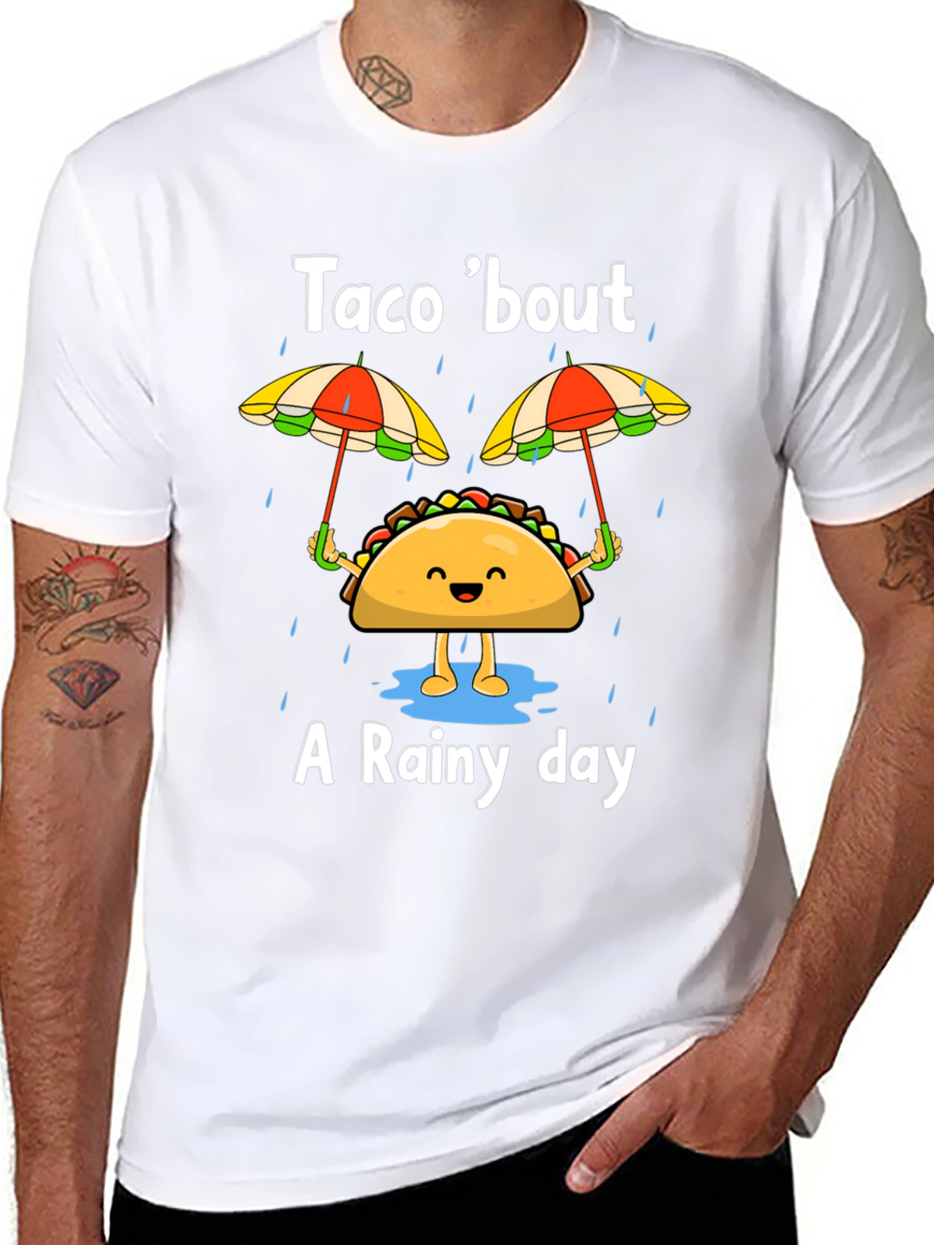Black Taco 'bout A Rainy Day T-Shirt view 8