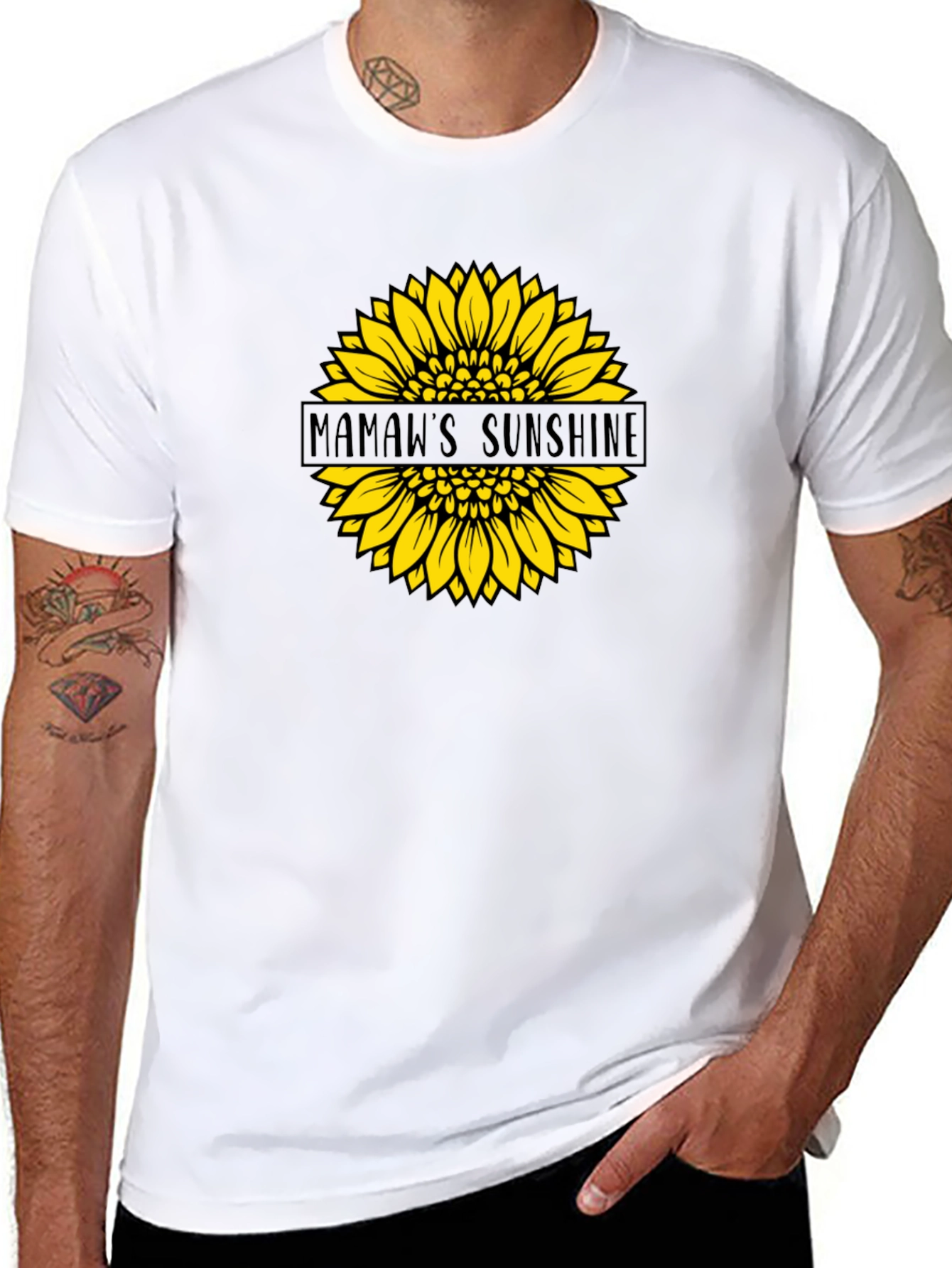 Black Mamaw's Sunshine Graphic Tee - Black T-Shirt view 8