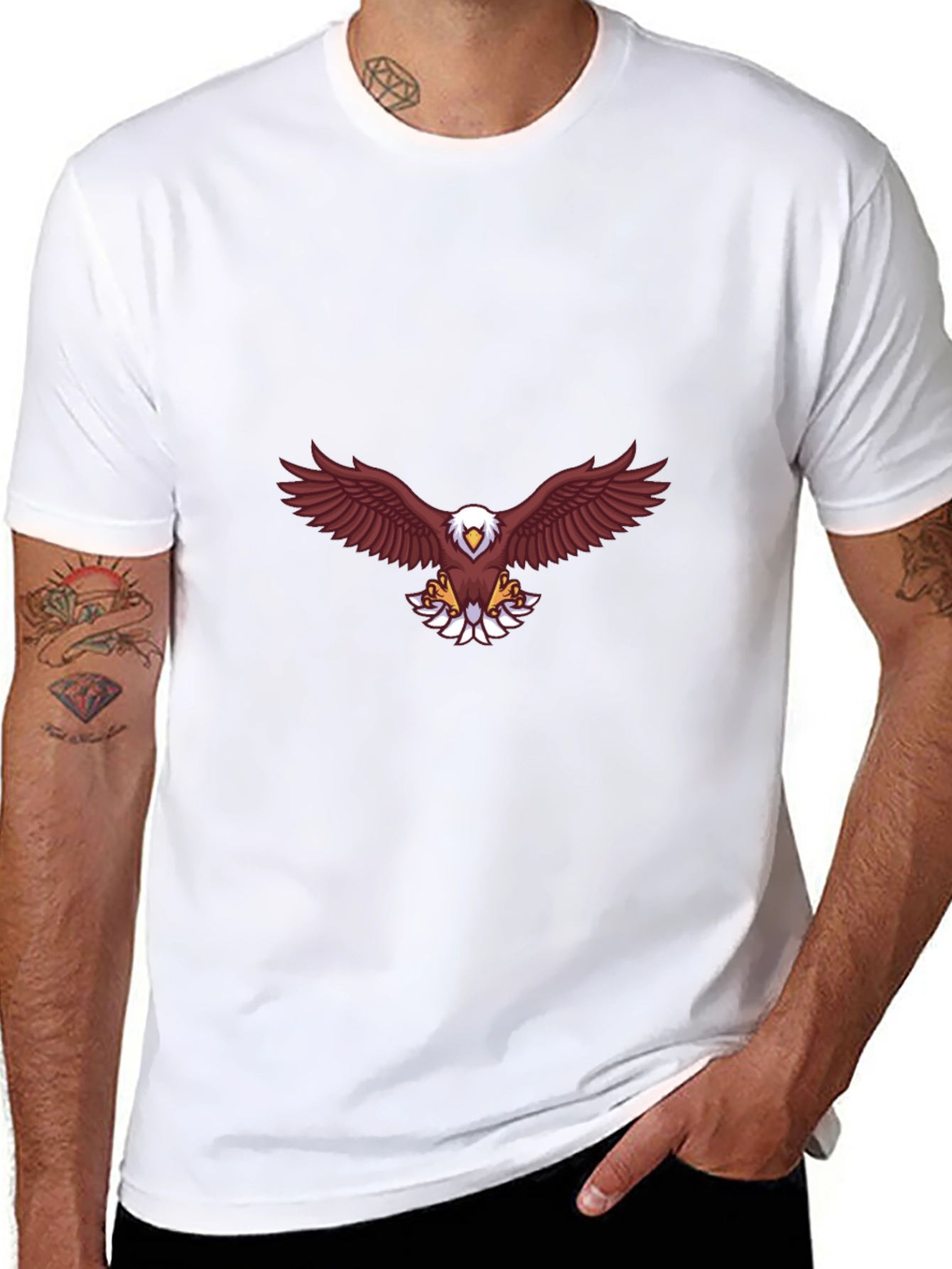 Black Eagle Graphic Black T-Shirt - Bold & Stylish view 8