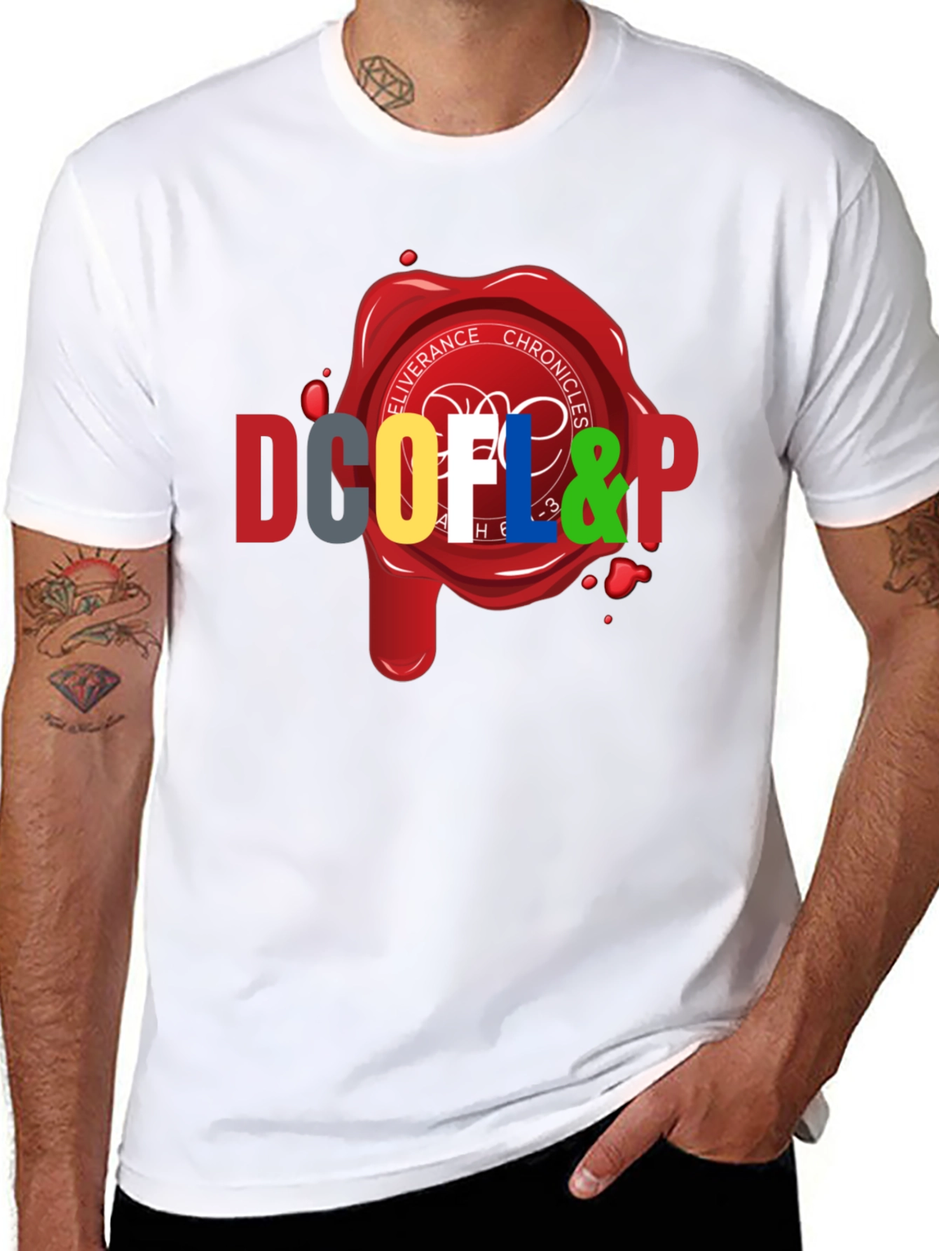 Black DCOFL&P Graphic Tee - The Deliverance Chronicles T-Shirt view 8