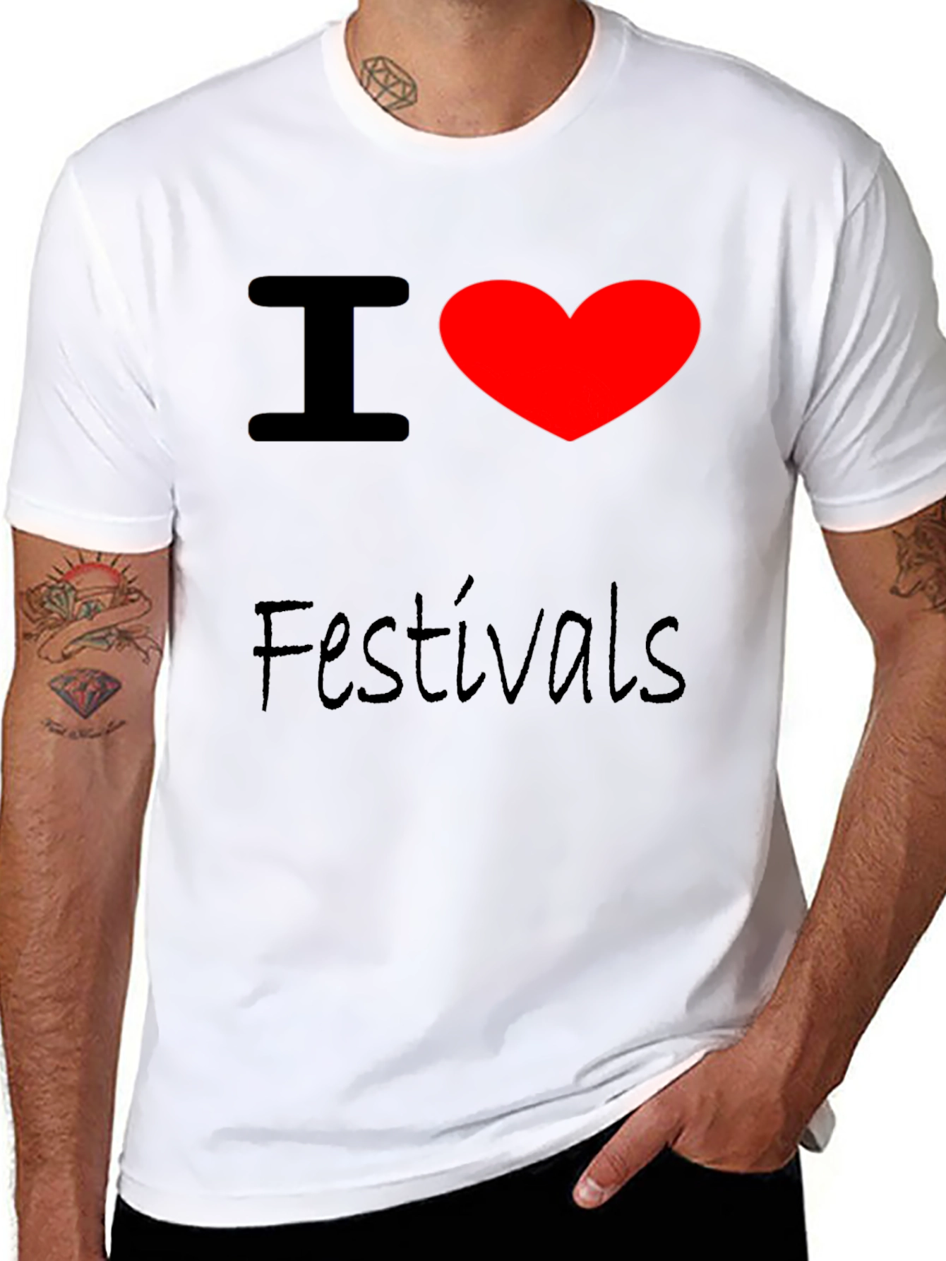 I Heart Festivals Black T-Shirt - 8