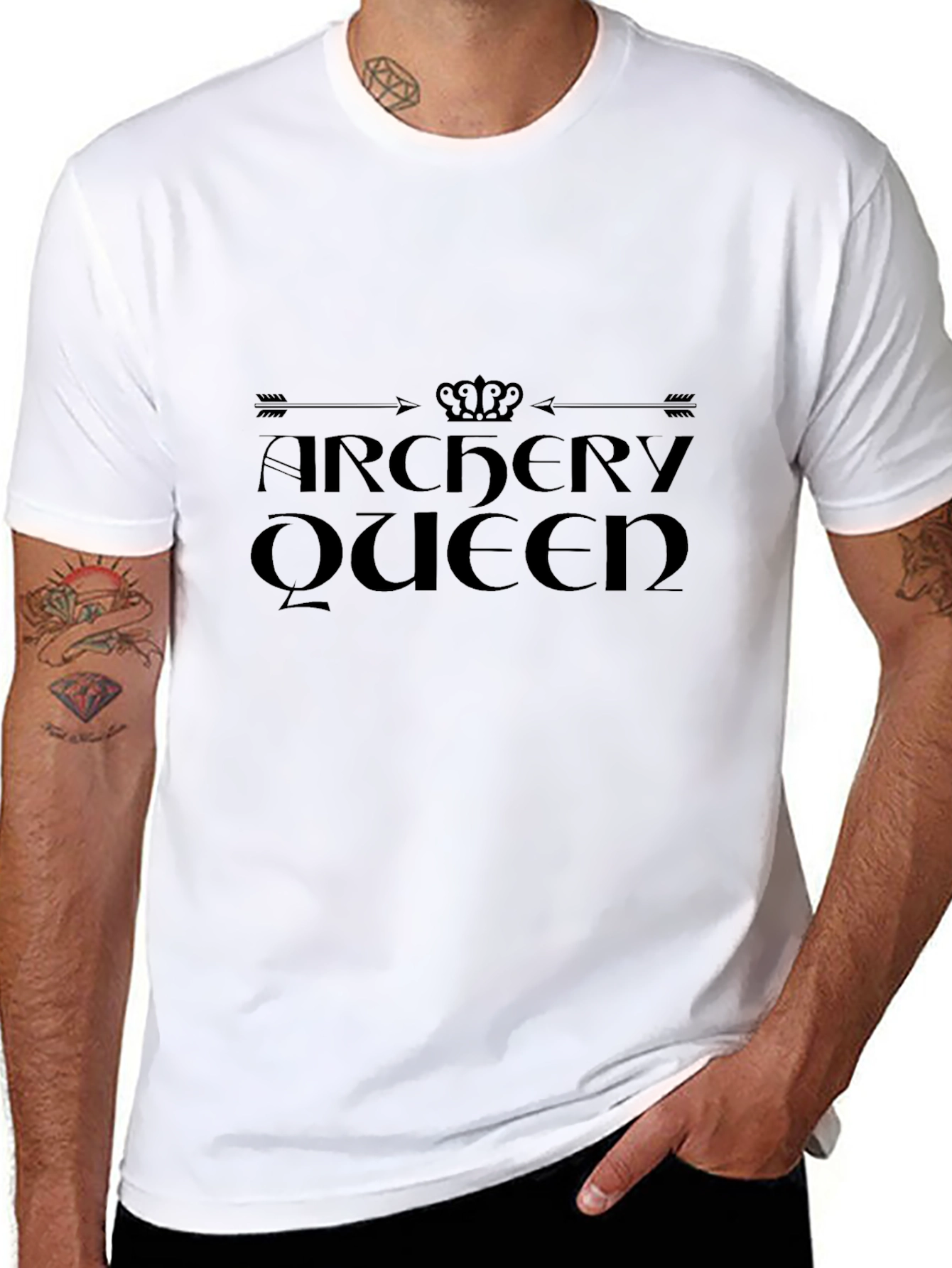 Black Archery Queen Black T-Shirt view 8