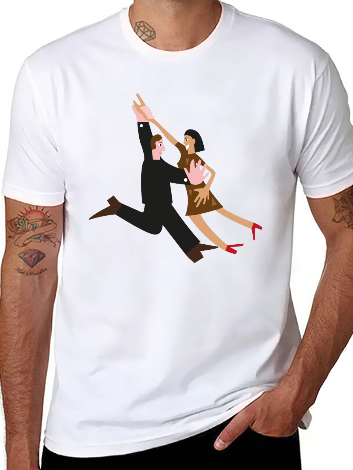 Black Dancing Couple Graphic T-Shirt view 8