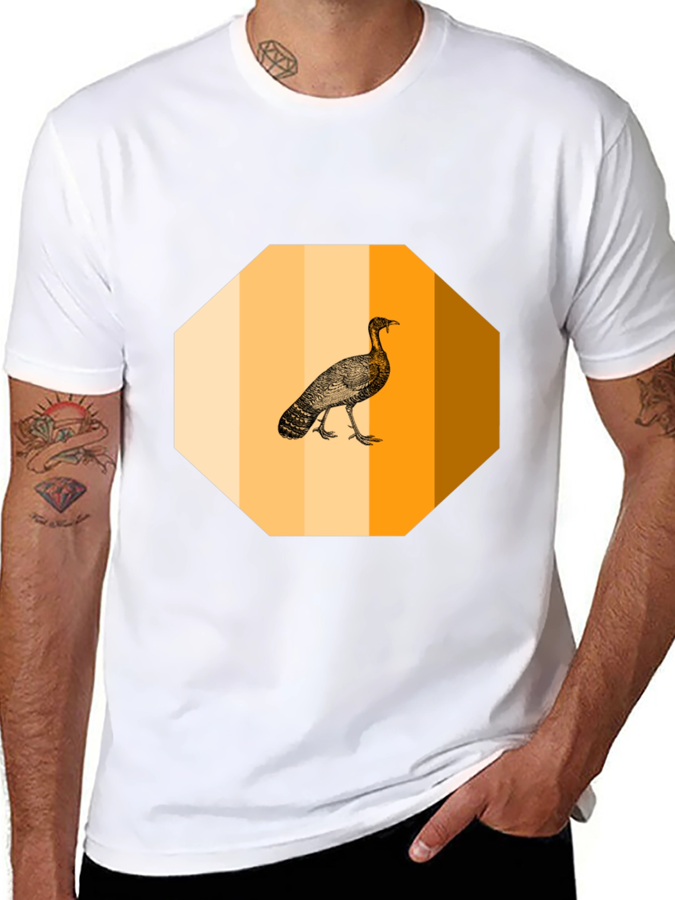 Black Turkey Graphic Tee - Thanksgiving Holiday T-Shirt view 8