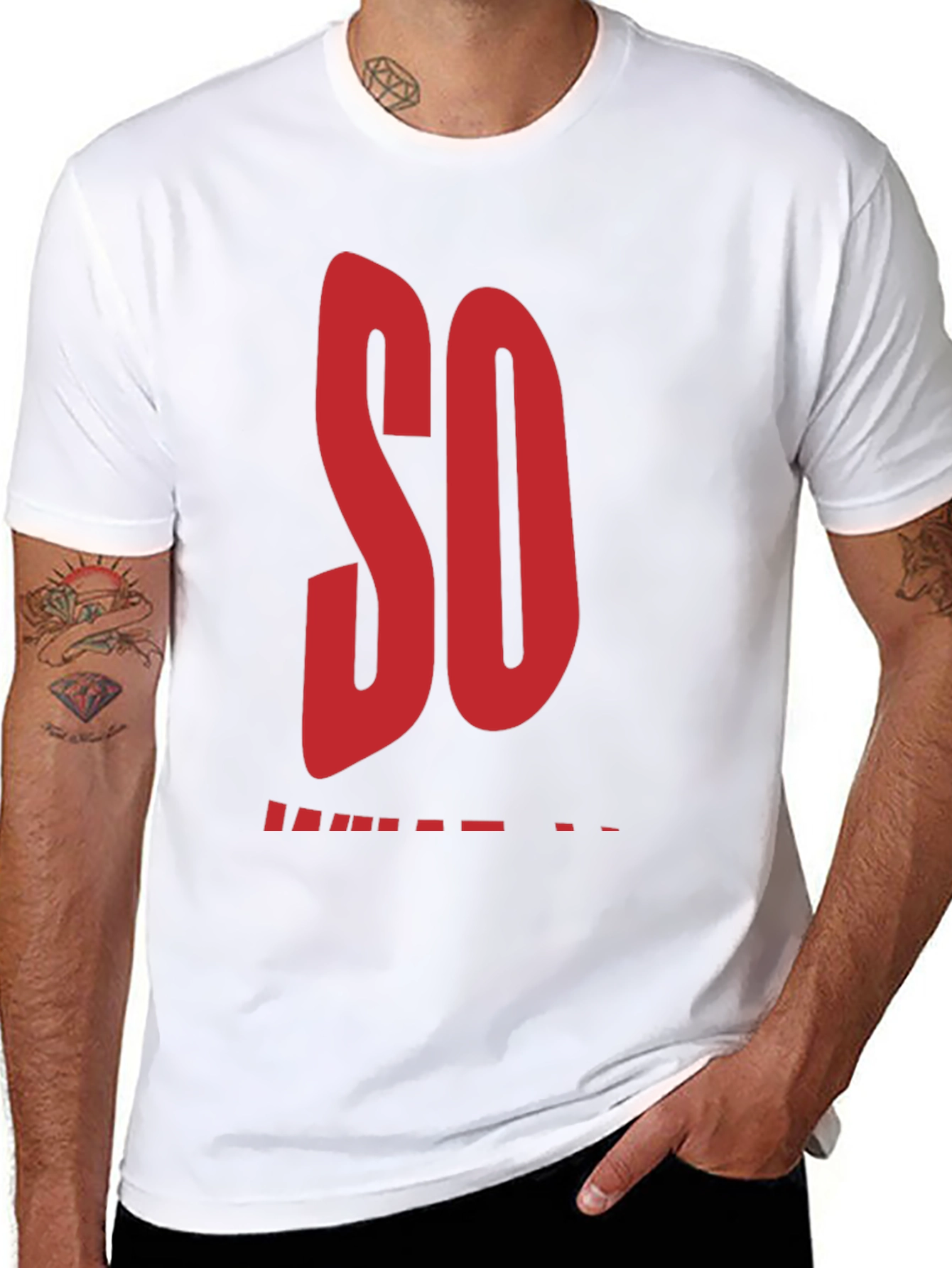 Black Statement T-Shirt: "So Close" Black Tee view 8