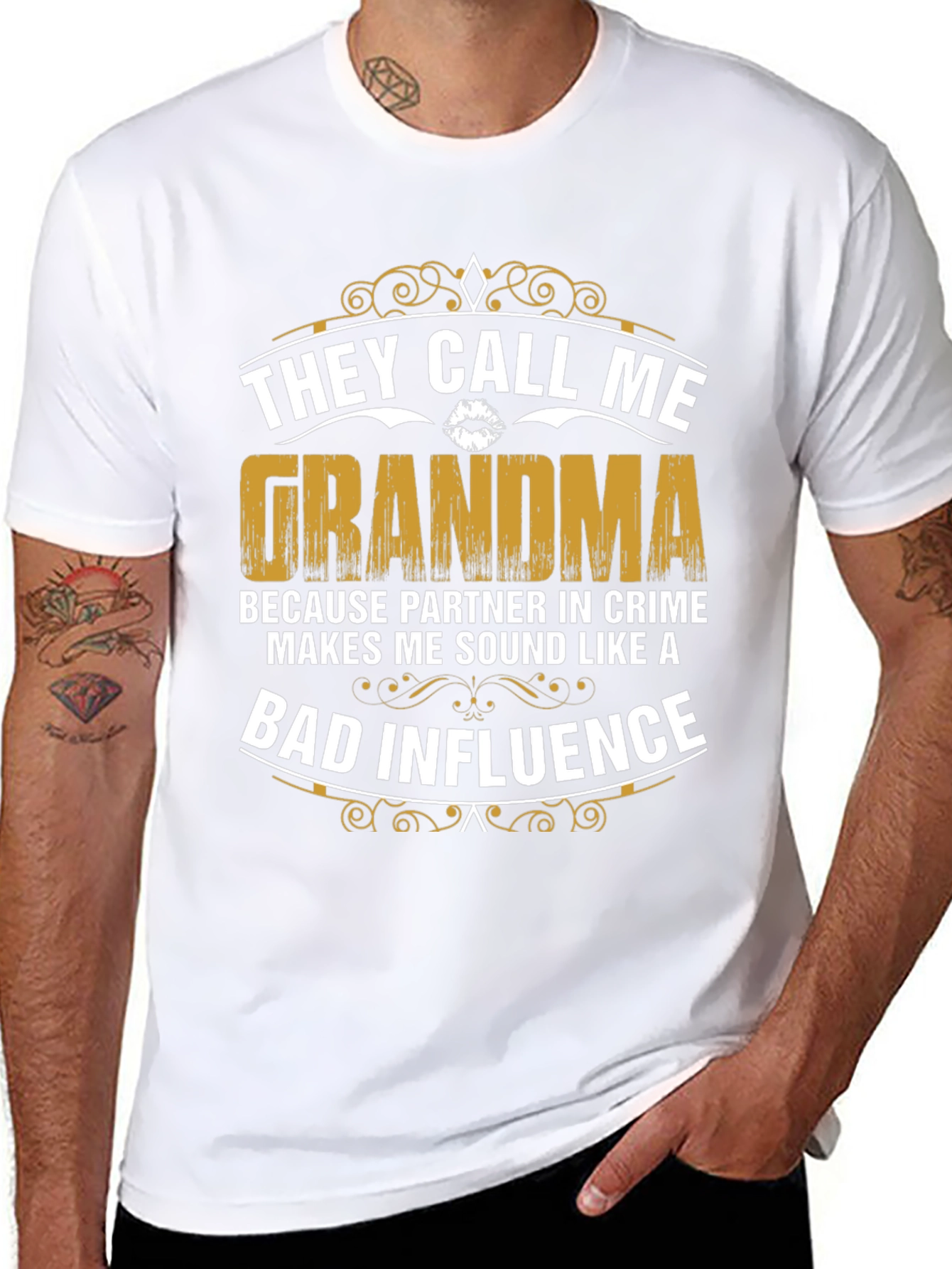 Black They Call Me Grandma T-Shirt view 8