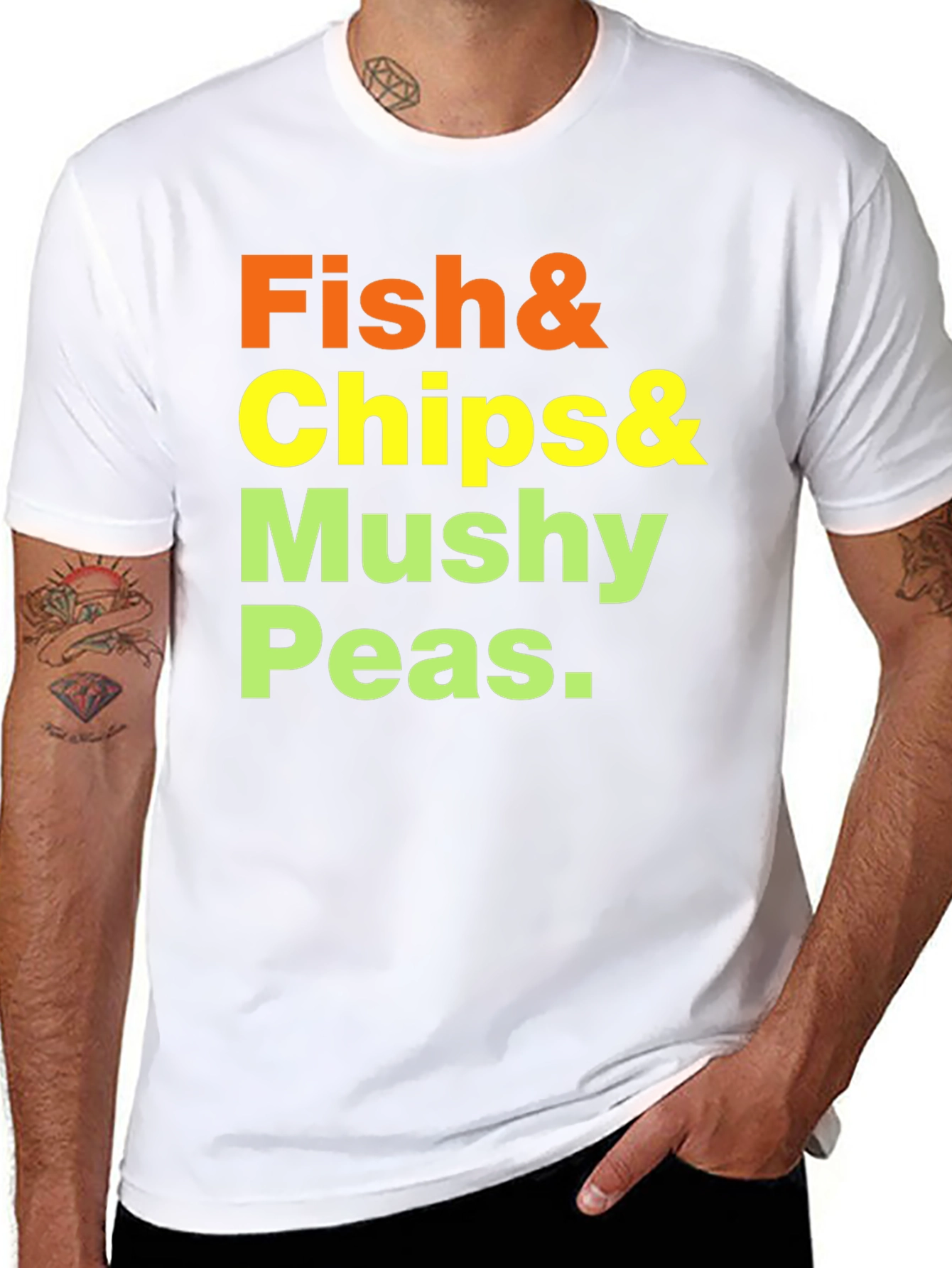 Fish & Chips T-Shirt - Classic Food Tee - 8