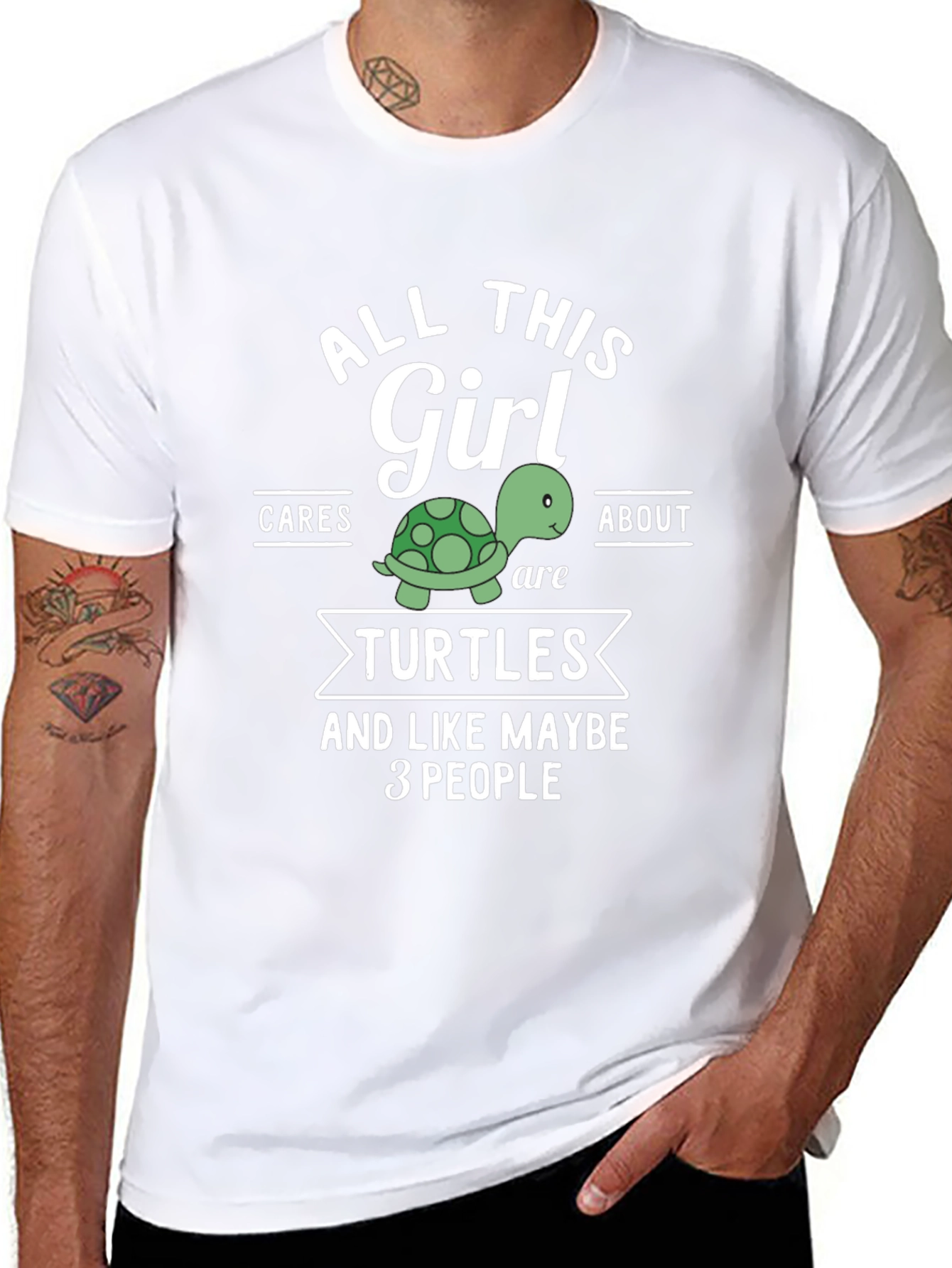 Black Girl Turtle Lover T-Shirt - Cares About Turtles view 8