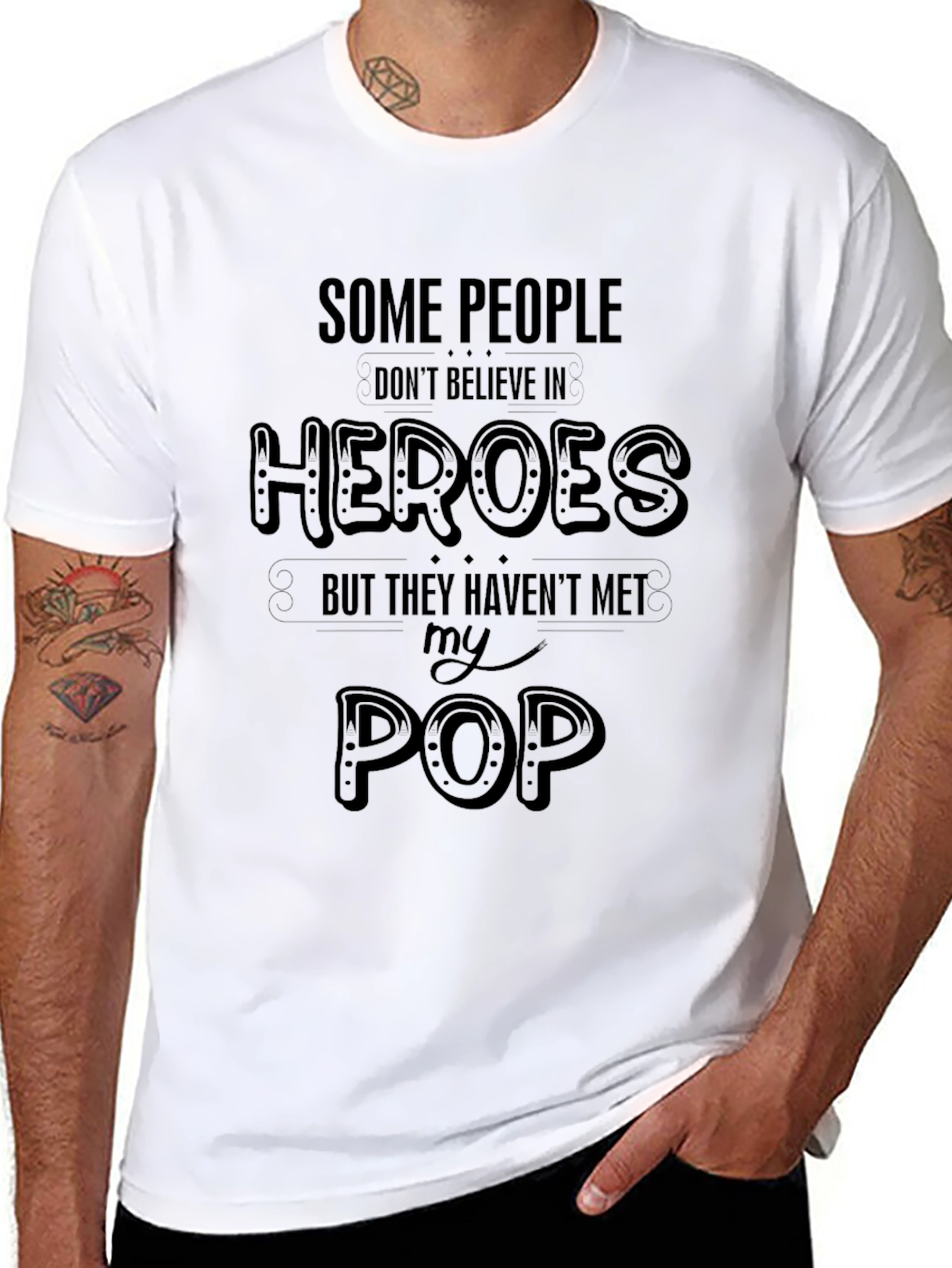 Black Heroes Pop T-Shirt - Father's Day Gift view 8
