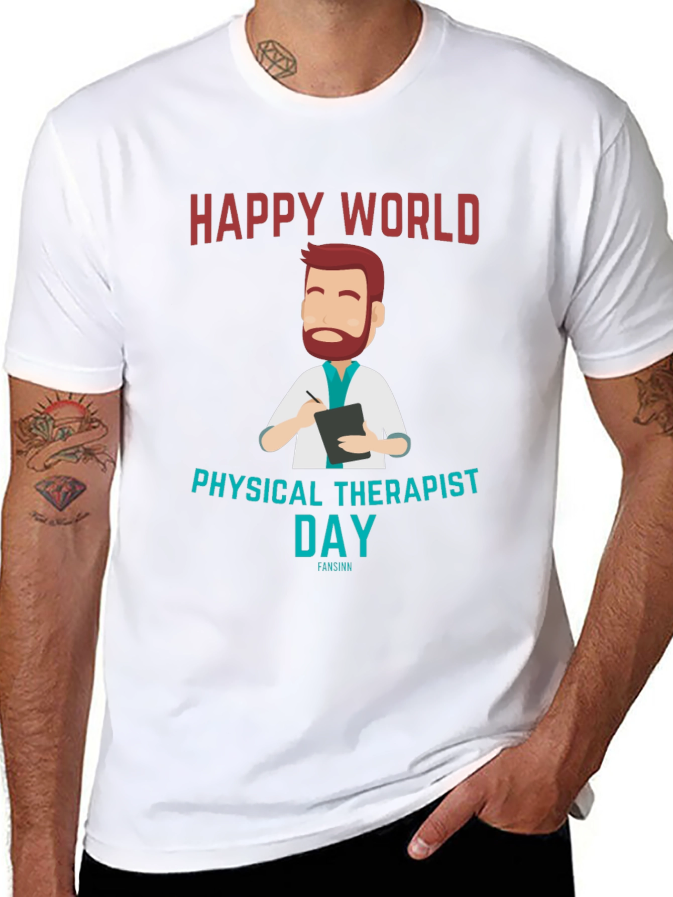 Black Happy World Physical Therapist Day Black T-Shirt view 8