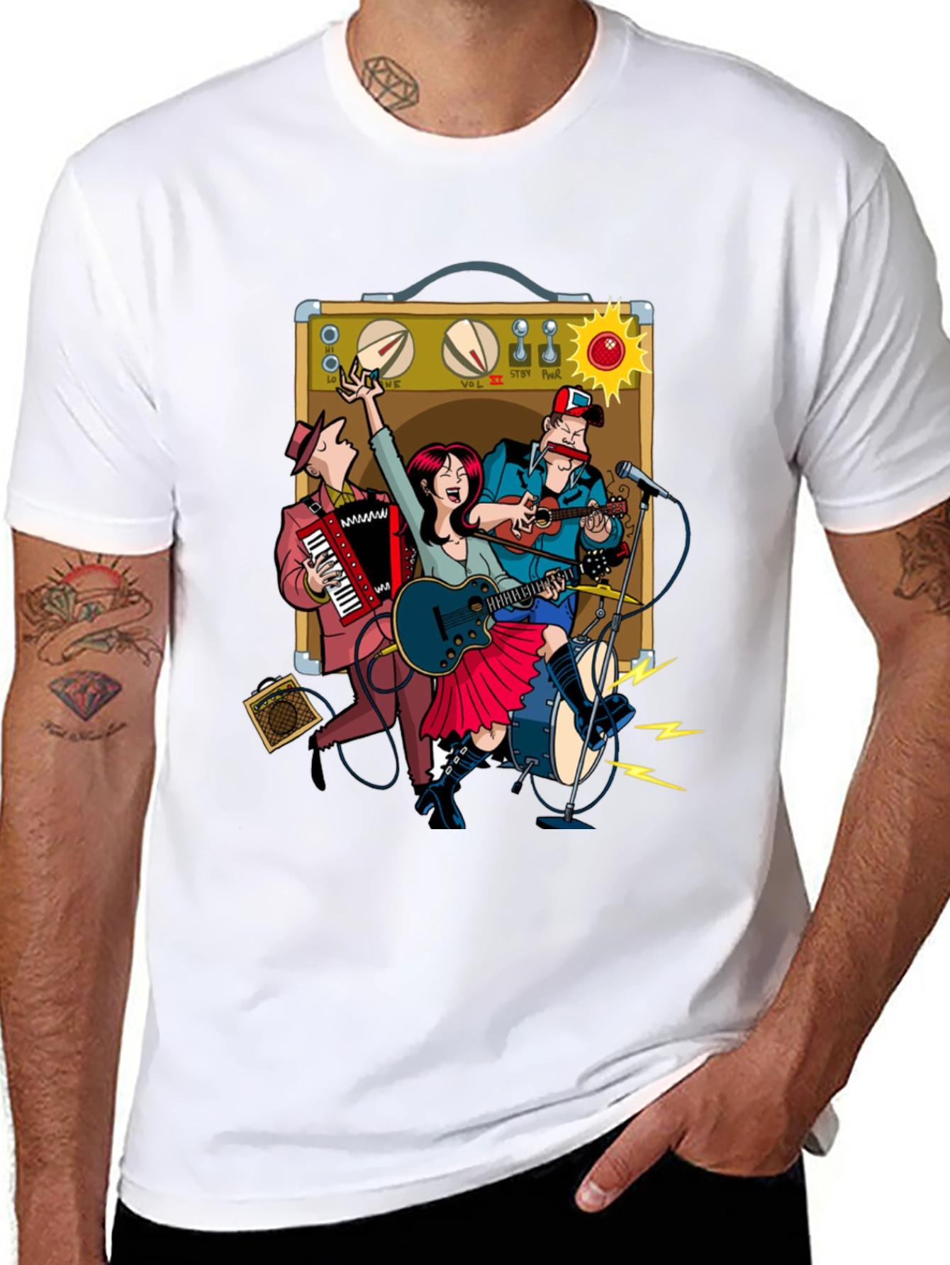 Black Band Graphic T-Shirt view 8