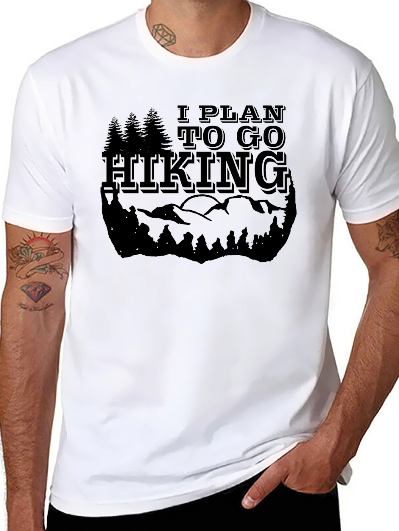Black Hiking Graphic Tee - Black Adventure Shirt view 8