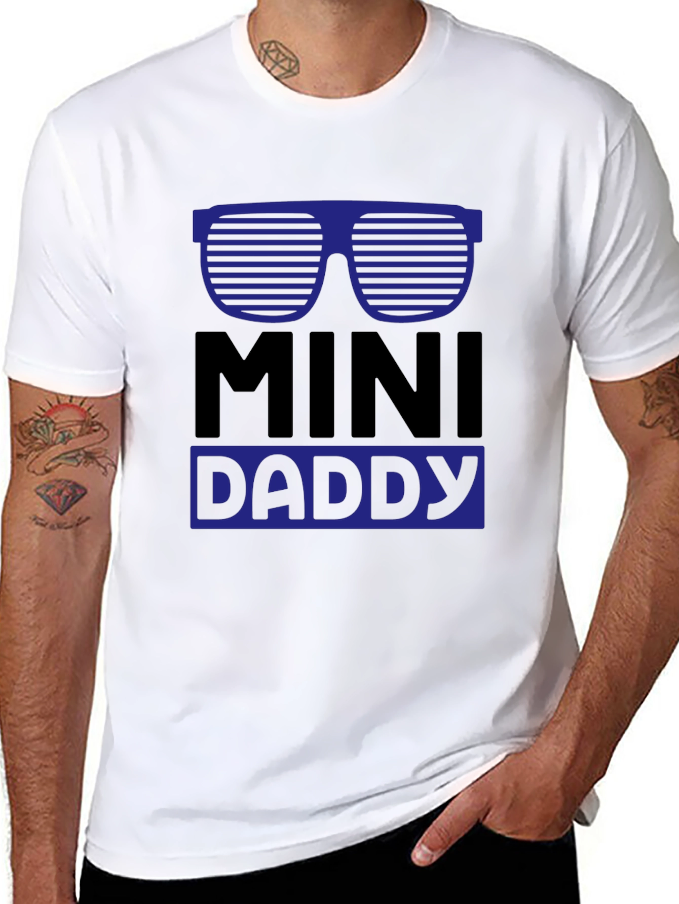 Black Mini Daddy T-Shirt, Funny Father's Day Gift view 8