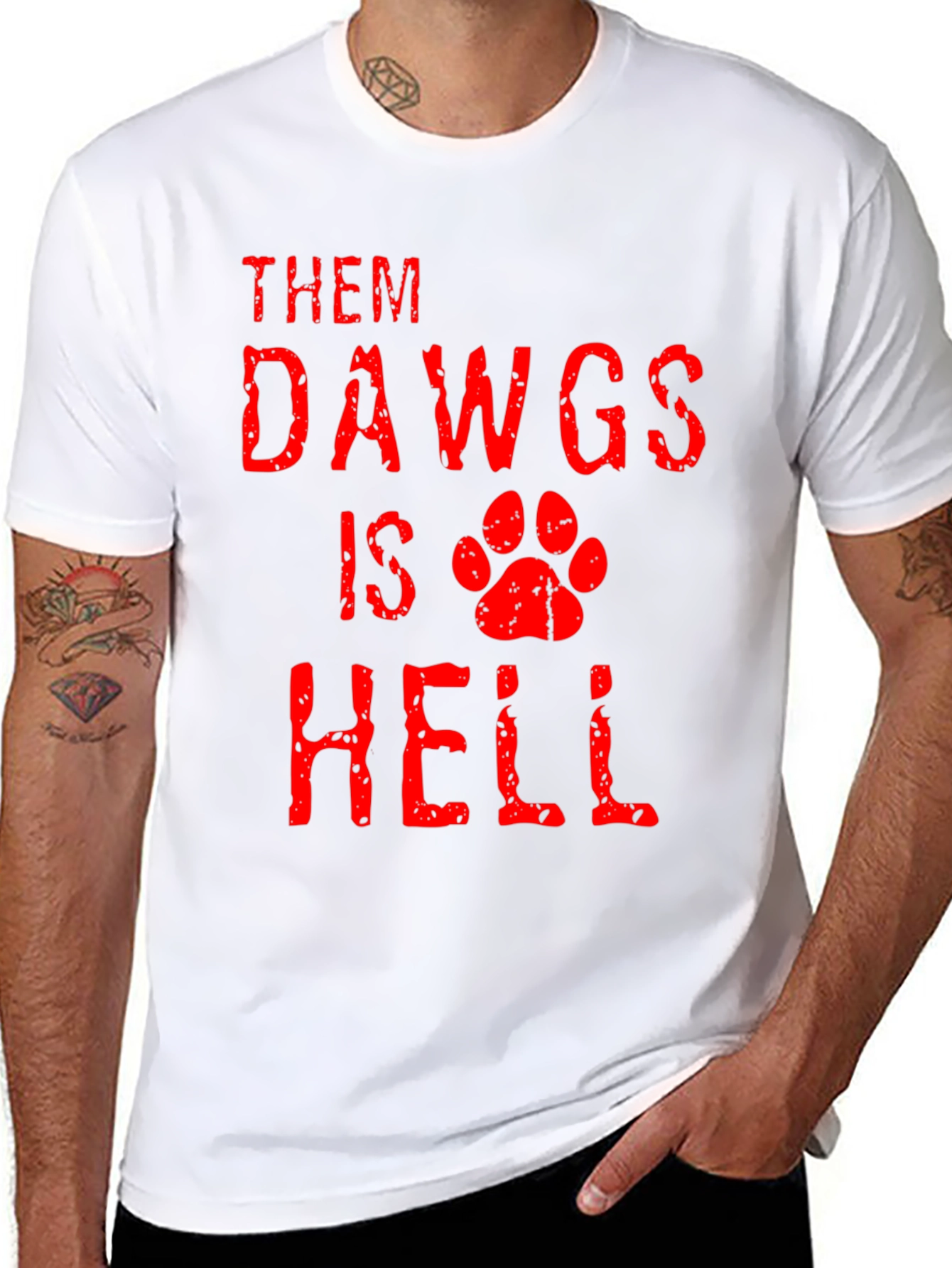Black Them Dawgs Is Hell T-Shirt view 8