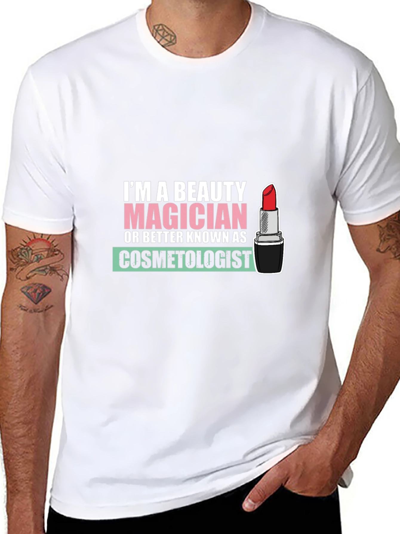 Black Beauty Magician Cosmetologist T-Shirt view 8
