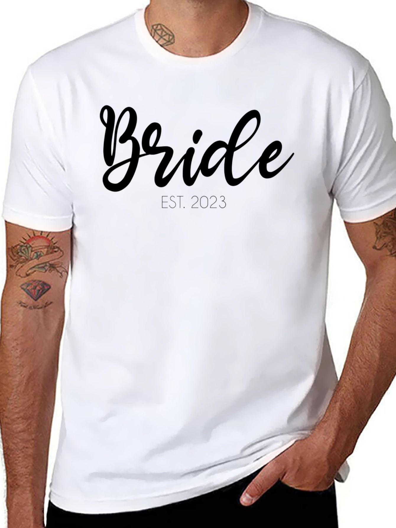 Black Bride Est. 2023 T-Shirt - Wedding Apparel view 8