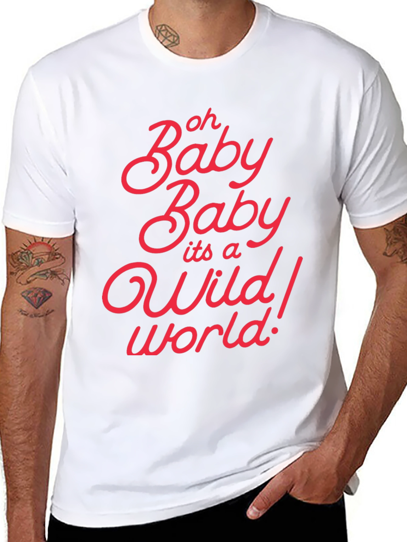 Black Oh Baby Baby Wild World Black Graphic Tee view 8