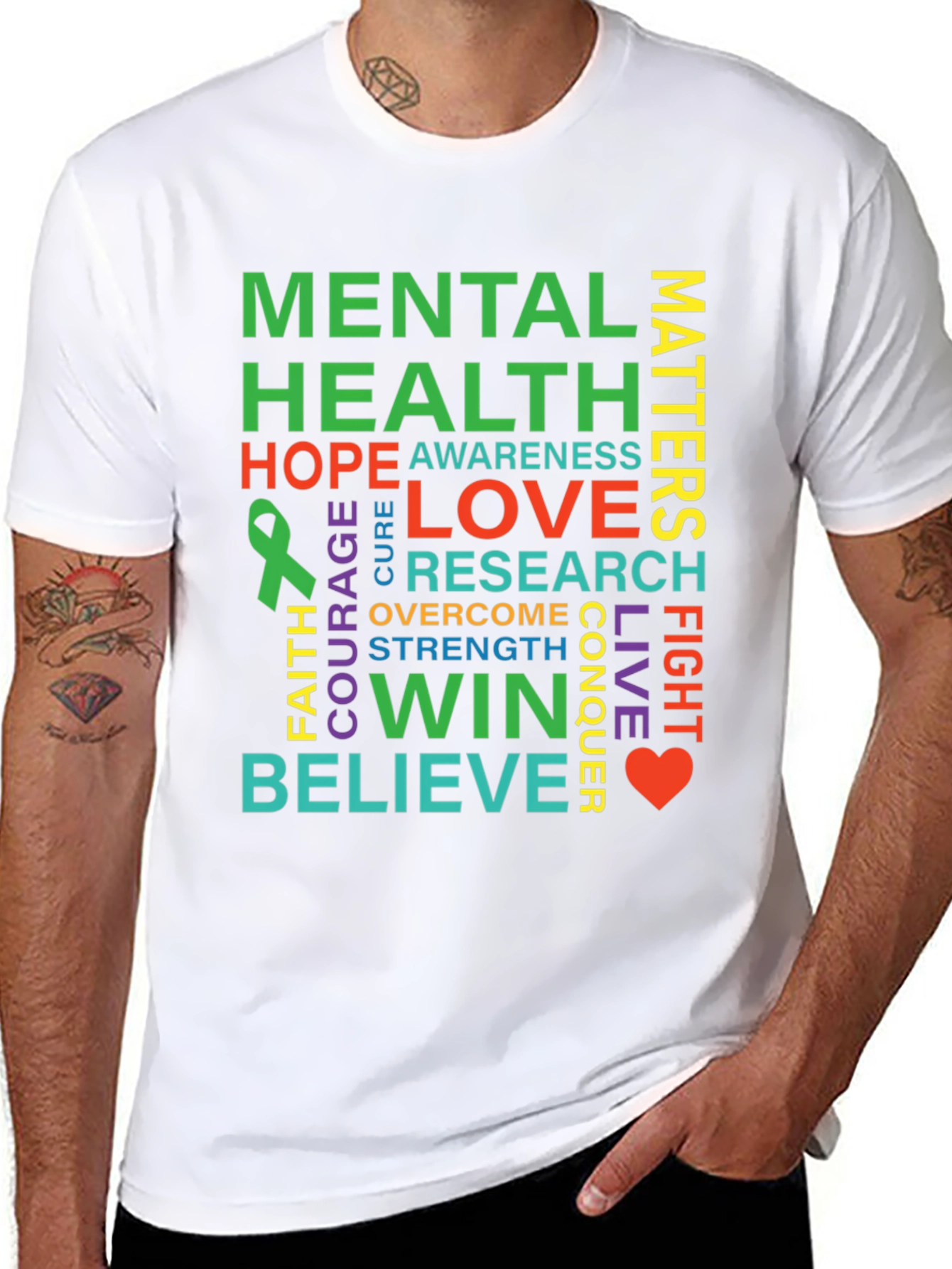 Black Mental Health Matters T-Shirt Awareness Tee view 8