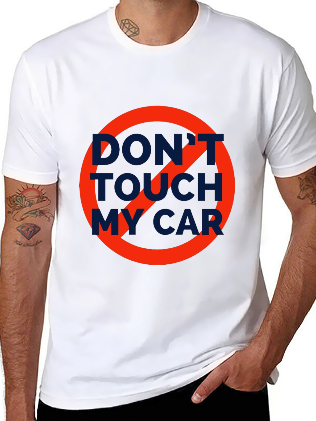 Black Don't Touch My Car Graphic T-Shirt view 8